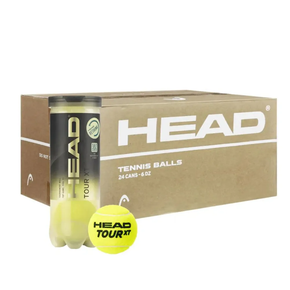 Head Tour XT Tennis Balls (Lime Yellow) (24 Cans)