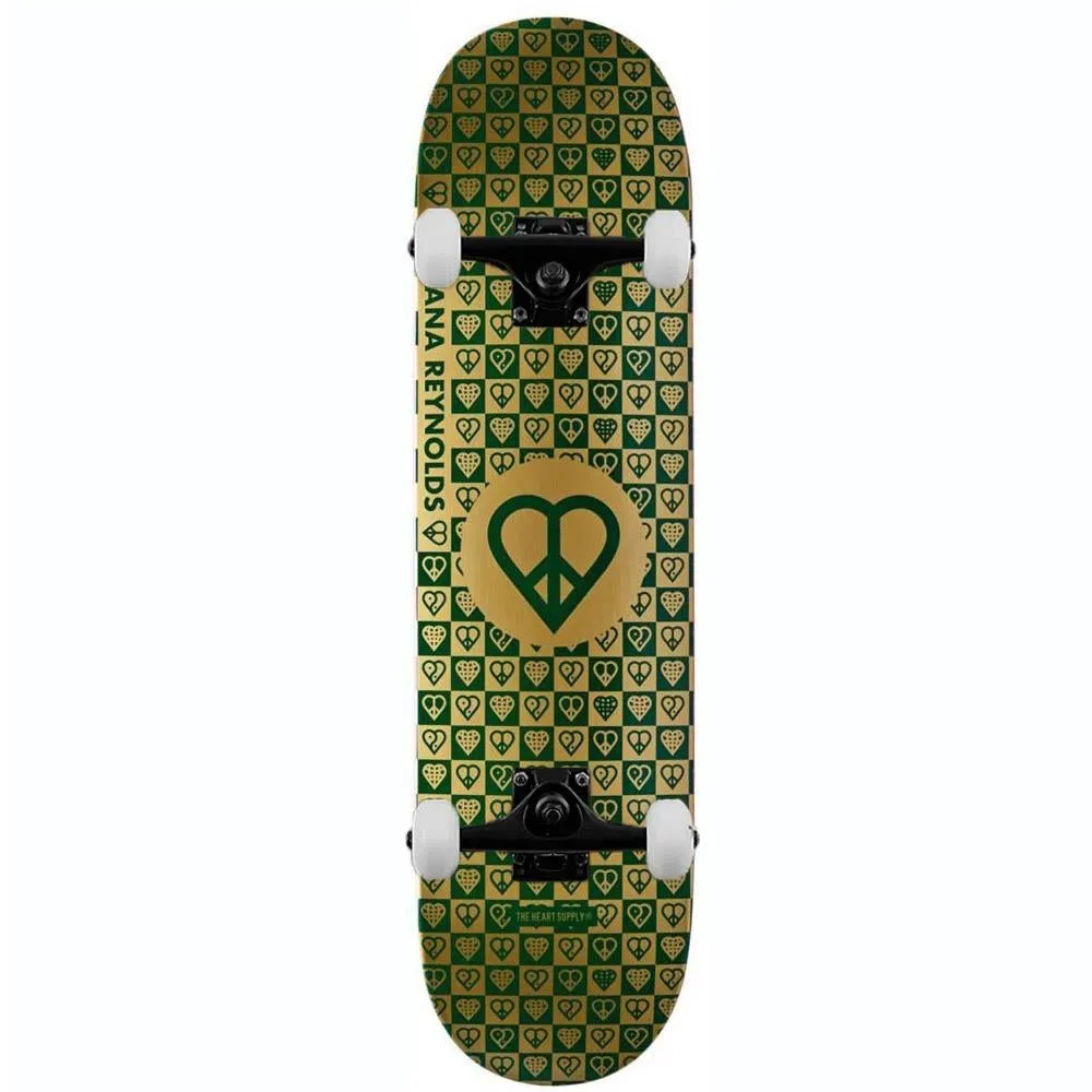 Heart Supply Heimana Reynolds Trinity Gold Foil With Raised Ink Complete Skateboard 8.25