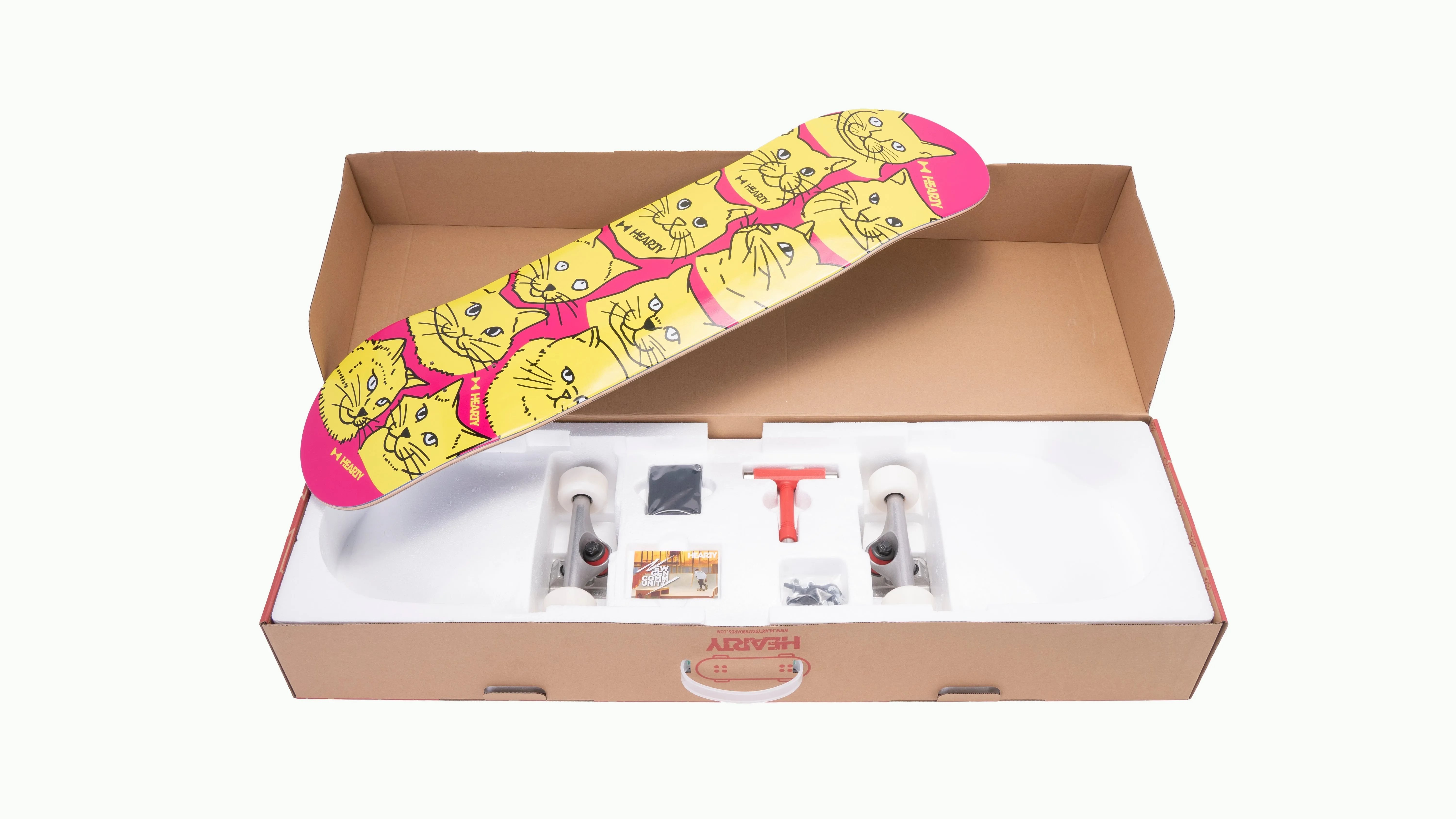 Hearty Pro-Complete Skateboard Pack- Unassembled- 8.0