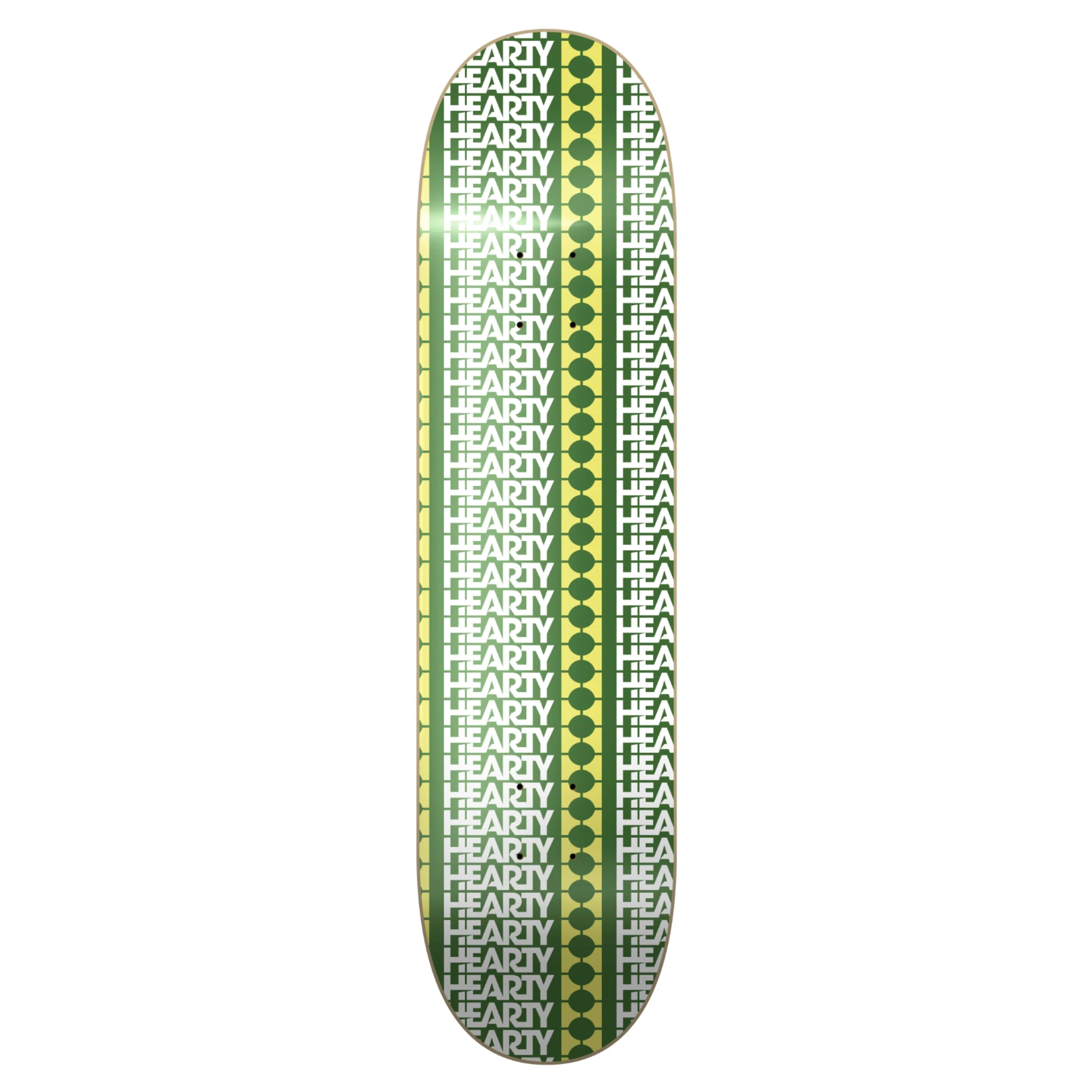 Hearty Skateboard Deck Repeat Logo Green 7.375