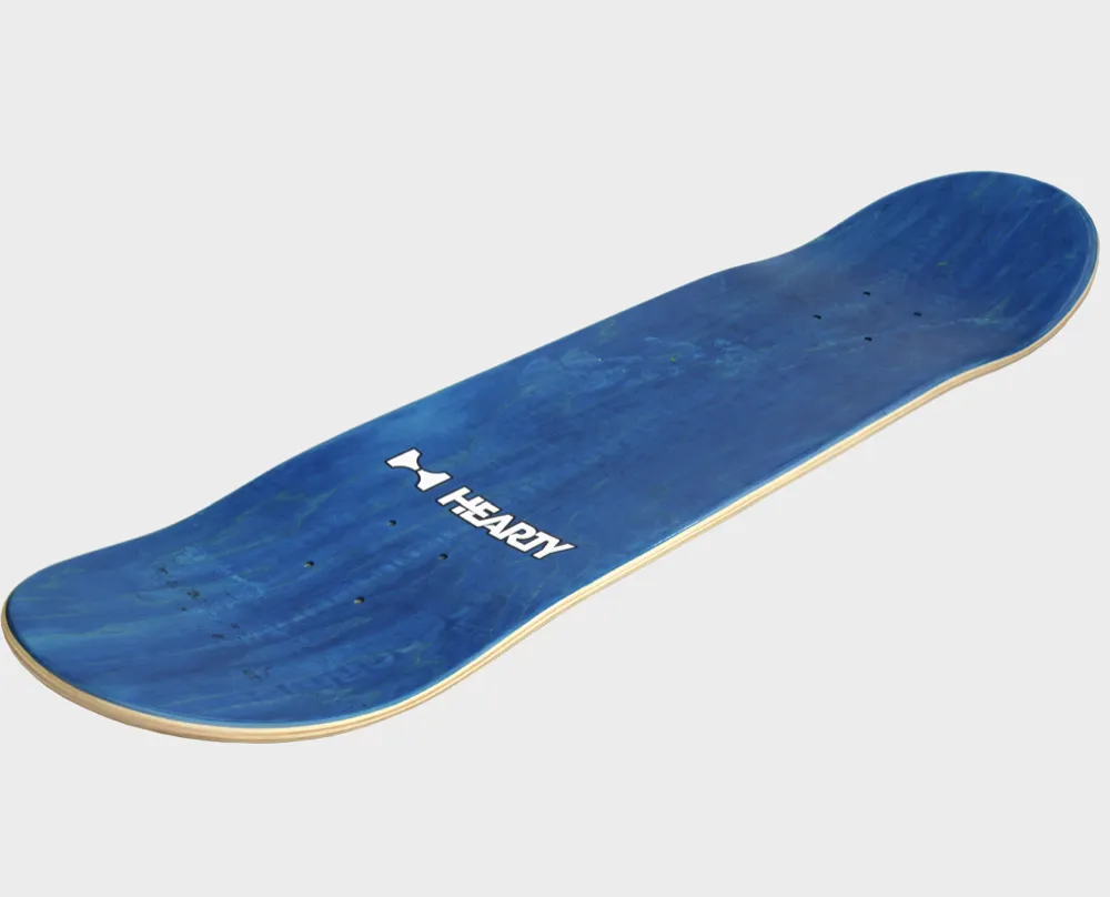 Hearty Skateboard Deck Repeat Logo Green 7.375