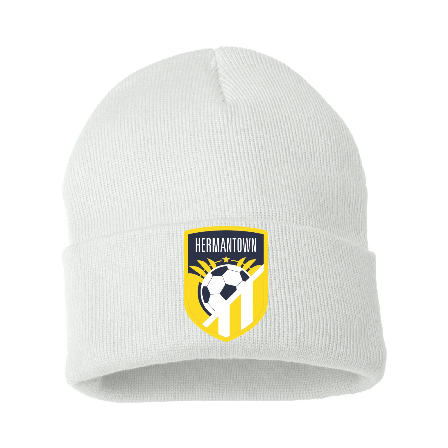 Hermantown Soccer Solid 12 Cuffed Beanie