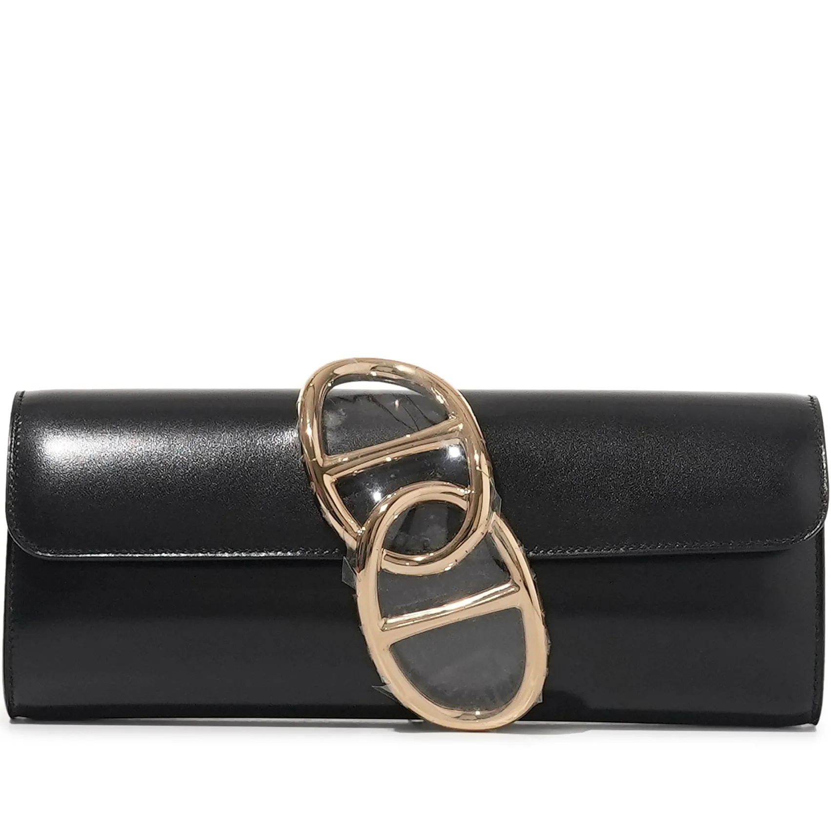 Hermès Black Box Egee Clutch 25 Gold Hardware, 2017