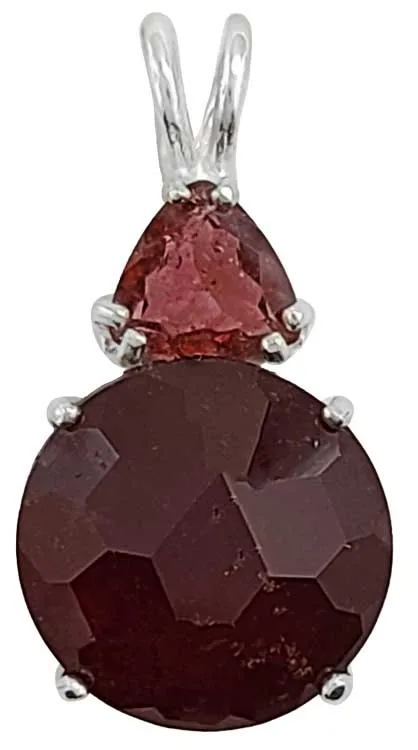 Hessonite Garnet Super Nova? with Trillion Cut Pink Tourmaline