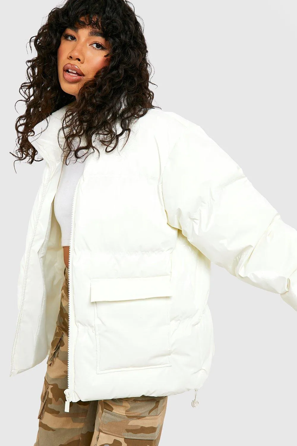 High Shine Oversized Puffer Jacket