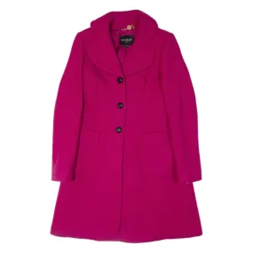 HOBBS Womens Trench Jacket Pink Wool UK 8