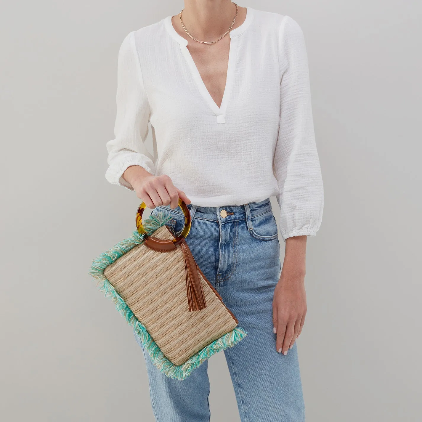 Hobo Sheila Clutch Natural