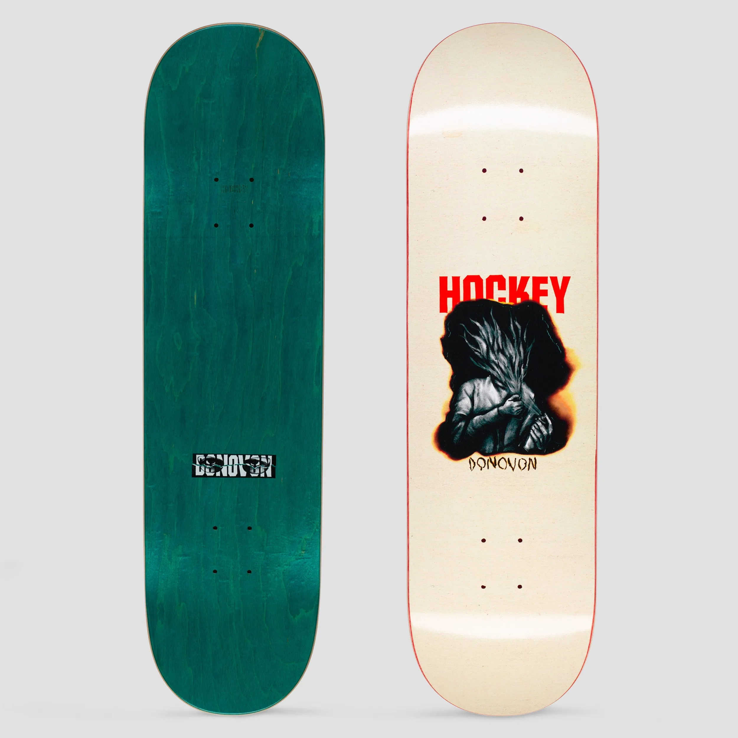 Hockey 8.5 Donovon Piscopo Flammable Skateboard Deck White