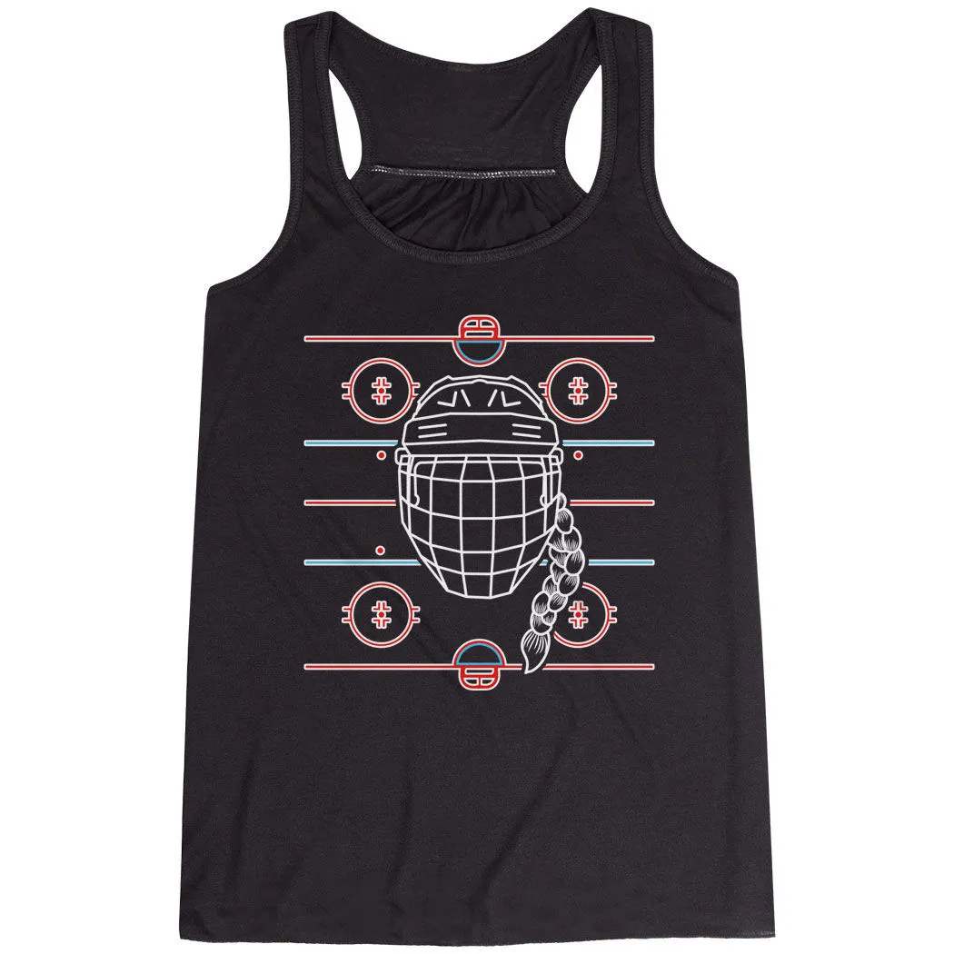 Hockey Flowy Racerback Tank Top - Game Time Girl 