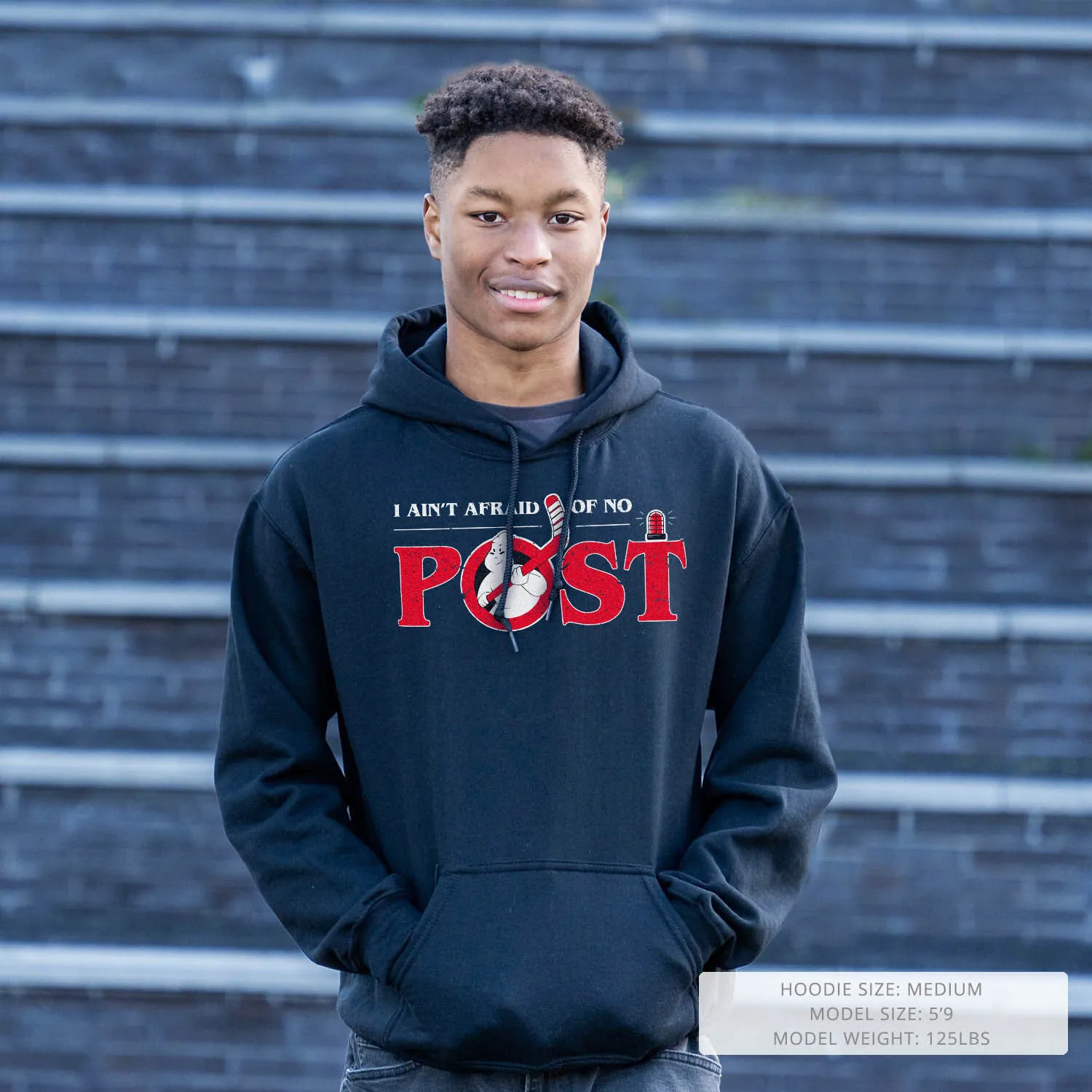 Hockey Hooded Sweatshirt - Ain't Afraid of No Post 