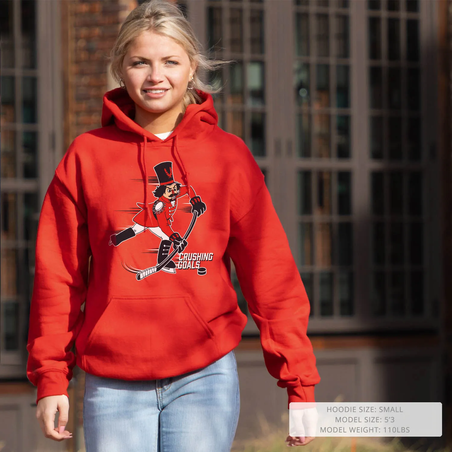 Hockey Hooded Sweatshirt - Crushing Goals 
