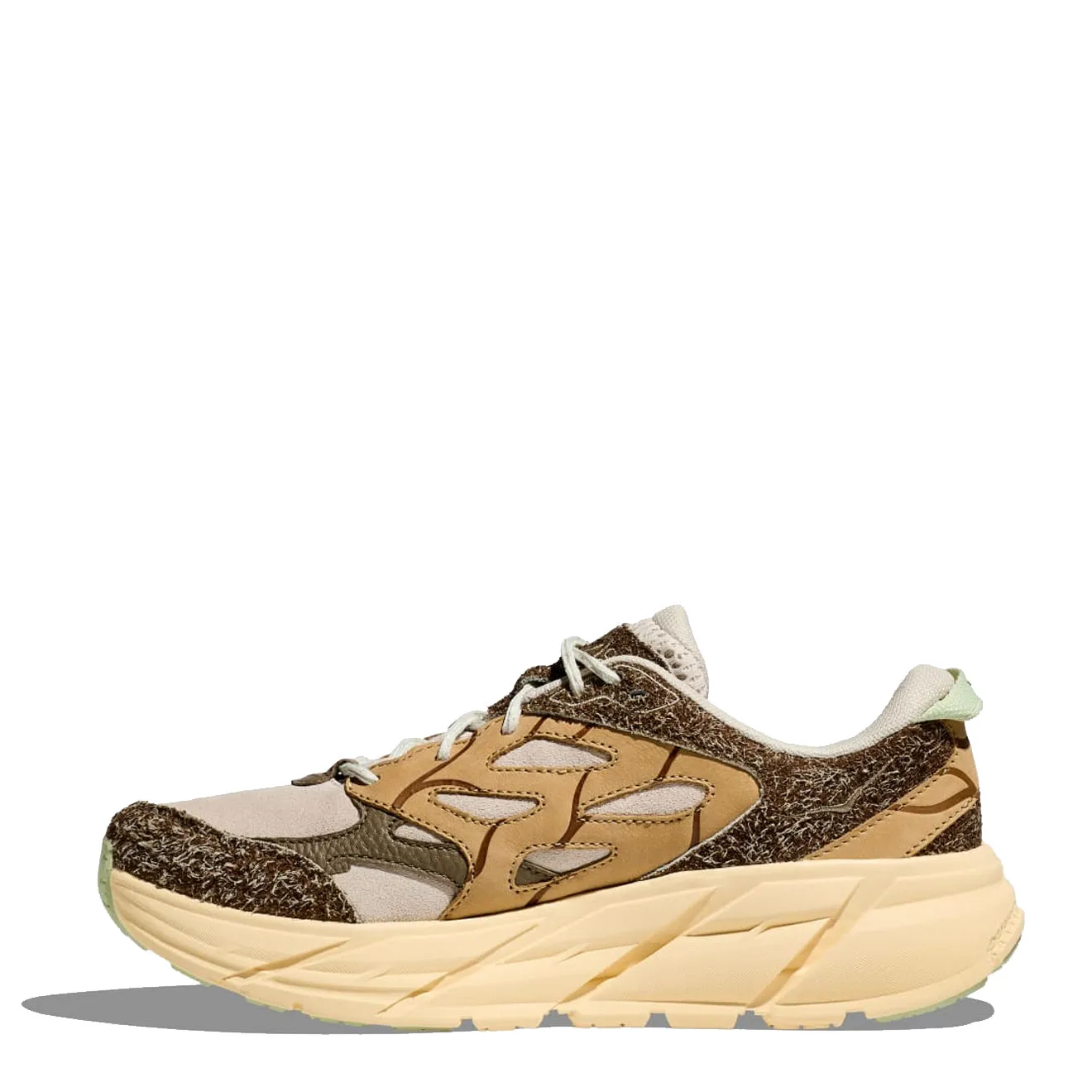 Hoka Elite Terrain System Clifton L Suede Oat Milk / Pollen