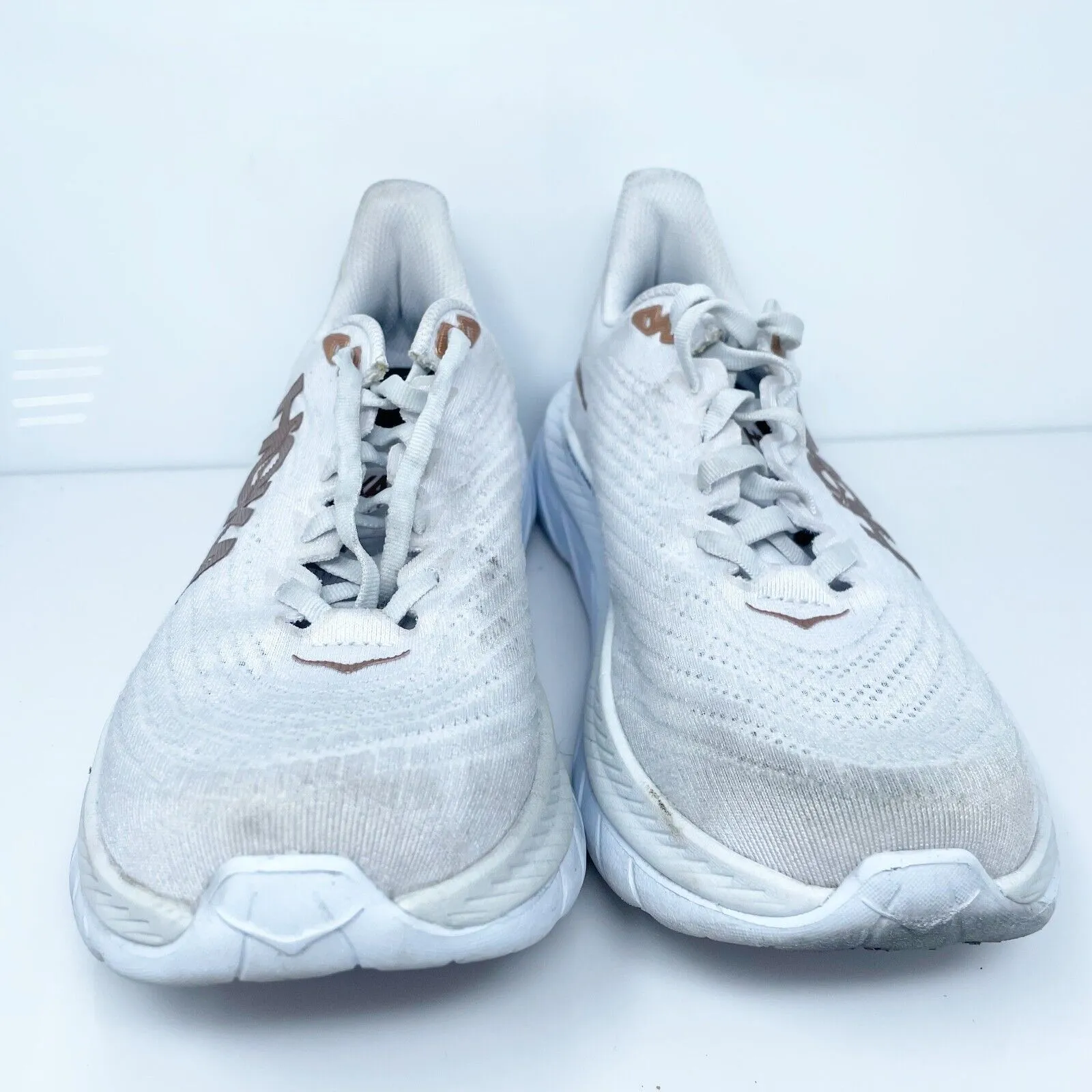 Hoka One One Mens Mach 5 1127893 WCPP White Running Shoes Sneakers Size 8.5 D