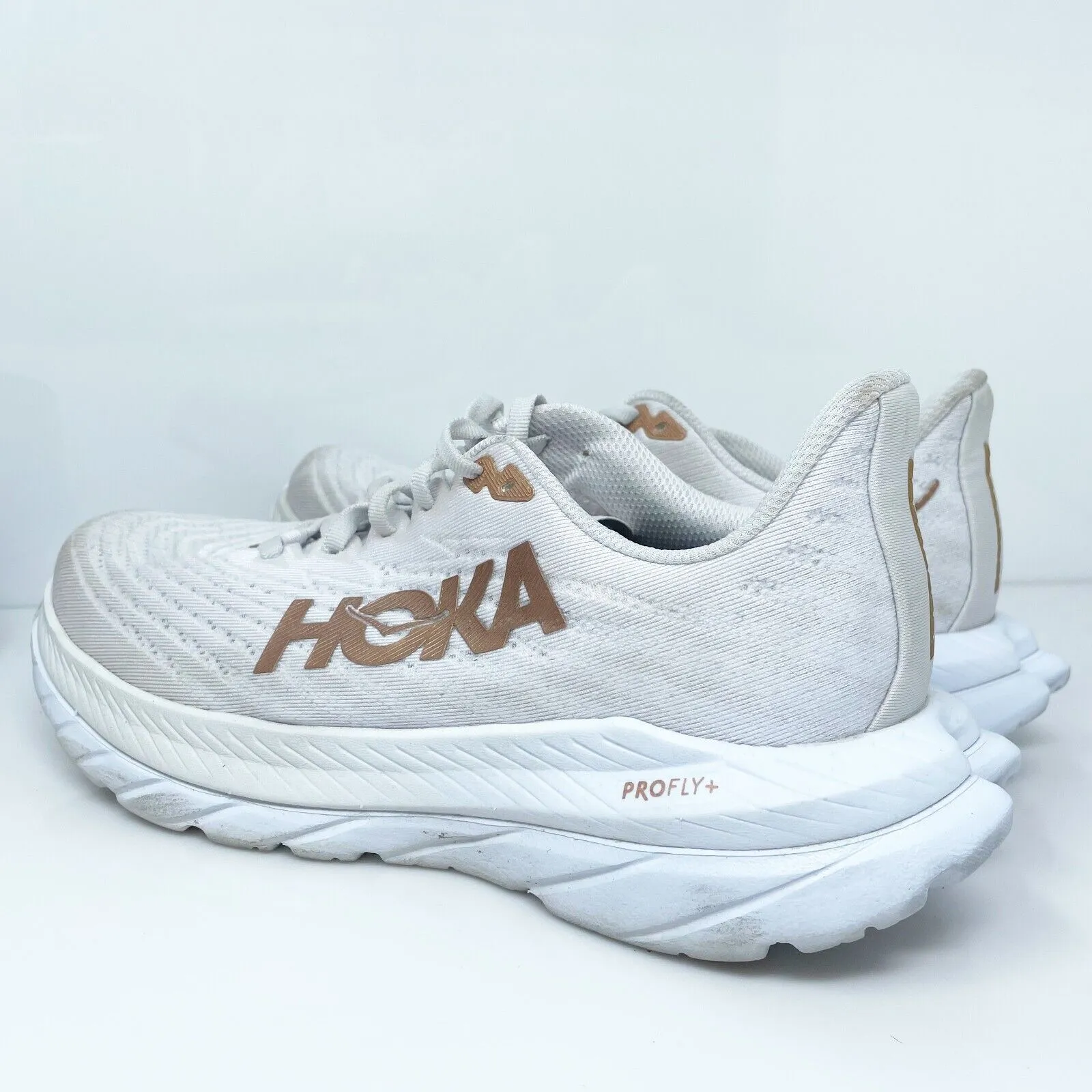 Hoka One One Mens Mach 5 1127893 WCPP White Running Shoes Sneakers Size 8.5 D