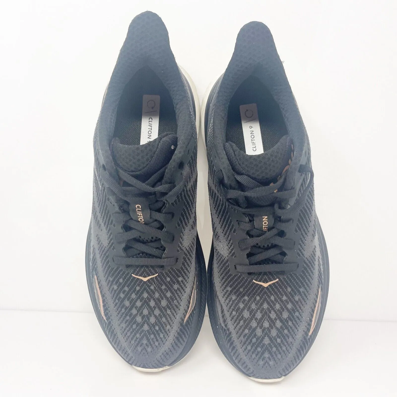 Hoka One One Womens Clifton 9 1127896 BRGL Black Running Shoes Sneakers Size 8 B