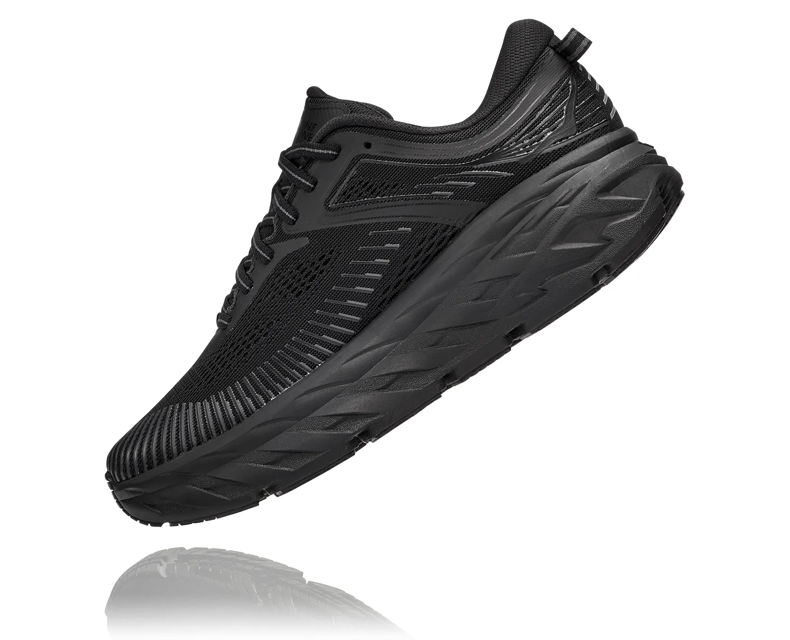 Hoka Womens Bondi 7 ** Medium Width**- Black/Black