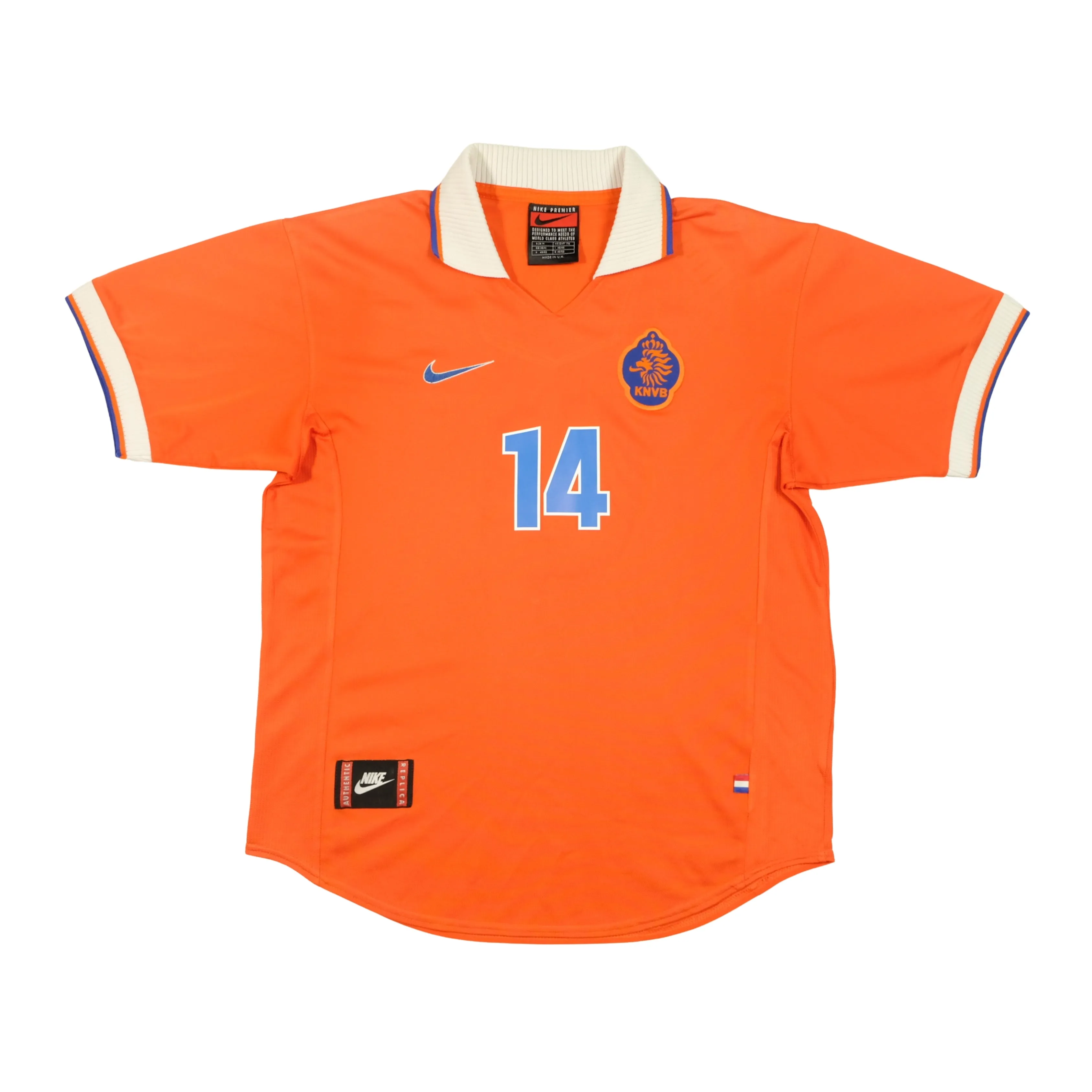 Holland/Netherlands Overmars Original Home Football Shirt 1997/1998 Nike Medium