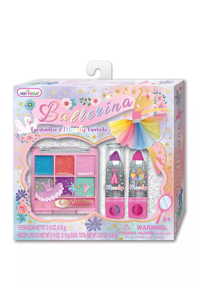 Hot Focus Hot Focus Ballerina Shine Eyeshadow & Moody Lipsticks Beauty Set (087BB)