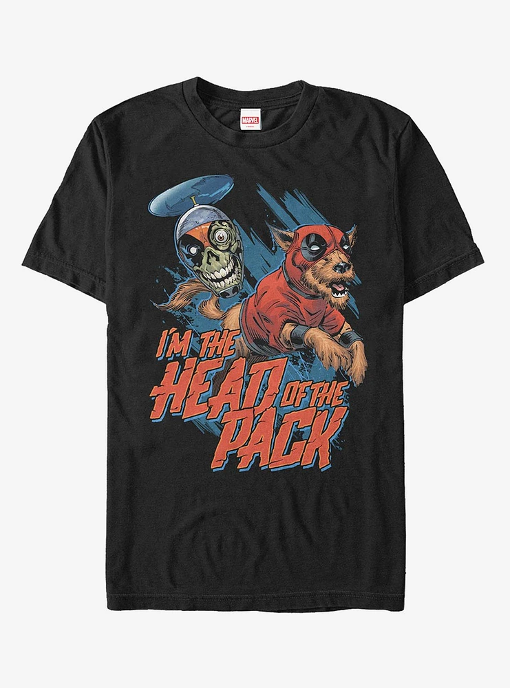 Hot Topic Marvel Dogpool Headpool Head Of The Pack T-Shirt