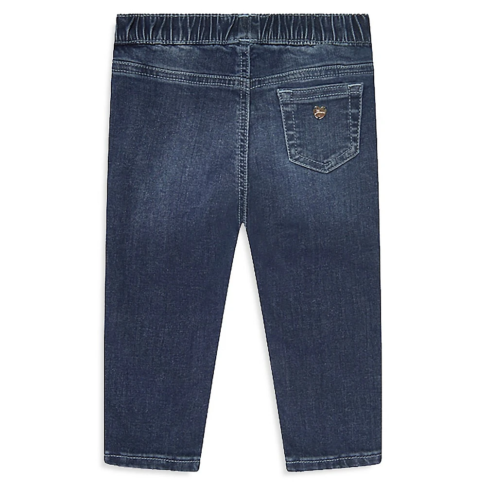 Hudson's Bay Little Girl's Star & Logo Pull-On Jeans