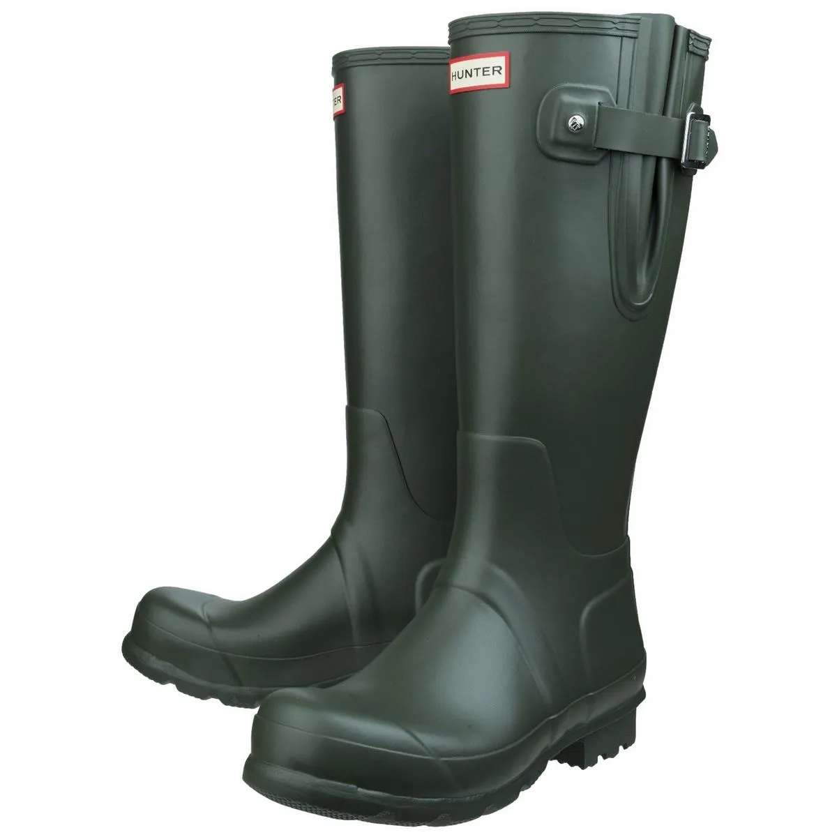 Hunter Original Side Adjustable Wellington Boots Dark Olive