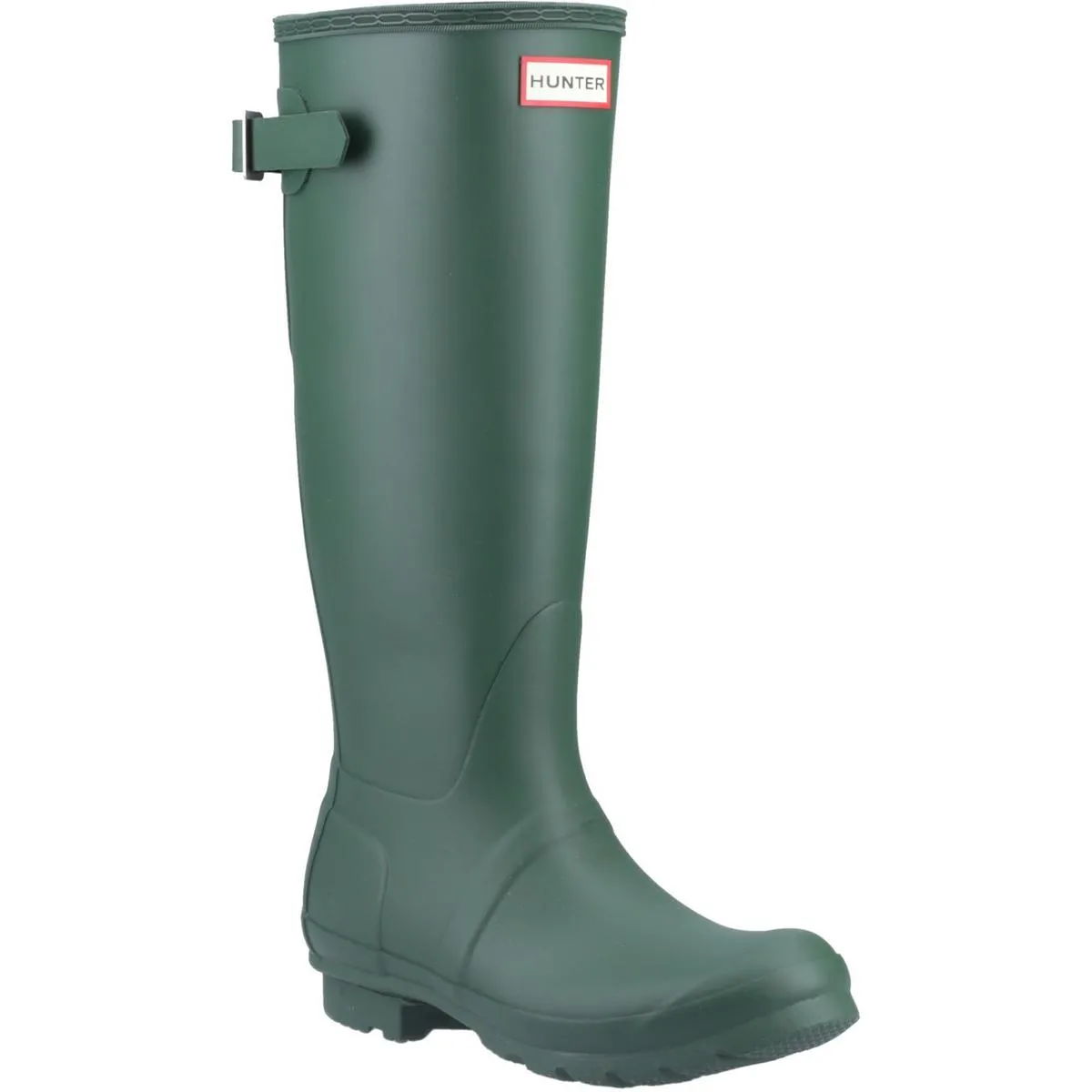 Hunter Original Tall Back Adjustable Wellington Boots Green