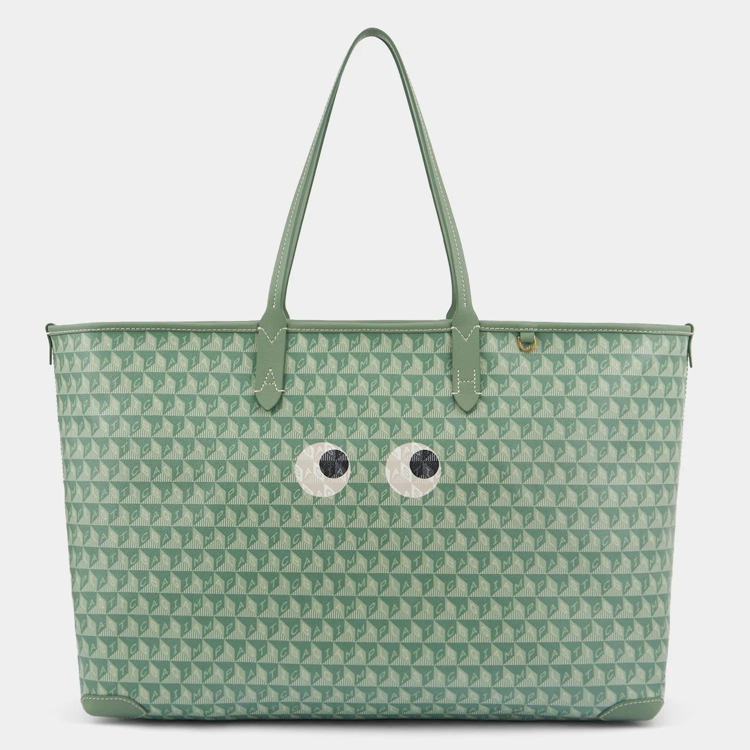 I Am A Plastic Bag Eyes Zipped Tote-              