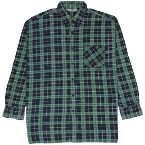 Identic Checkered Flannel Shirt Navy Green