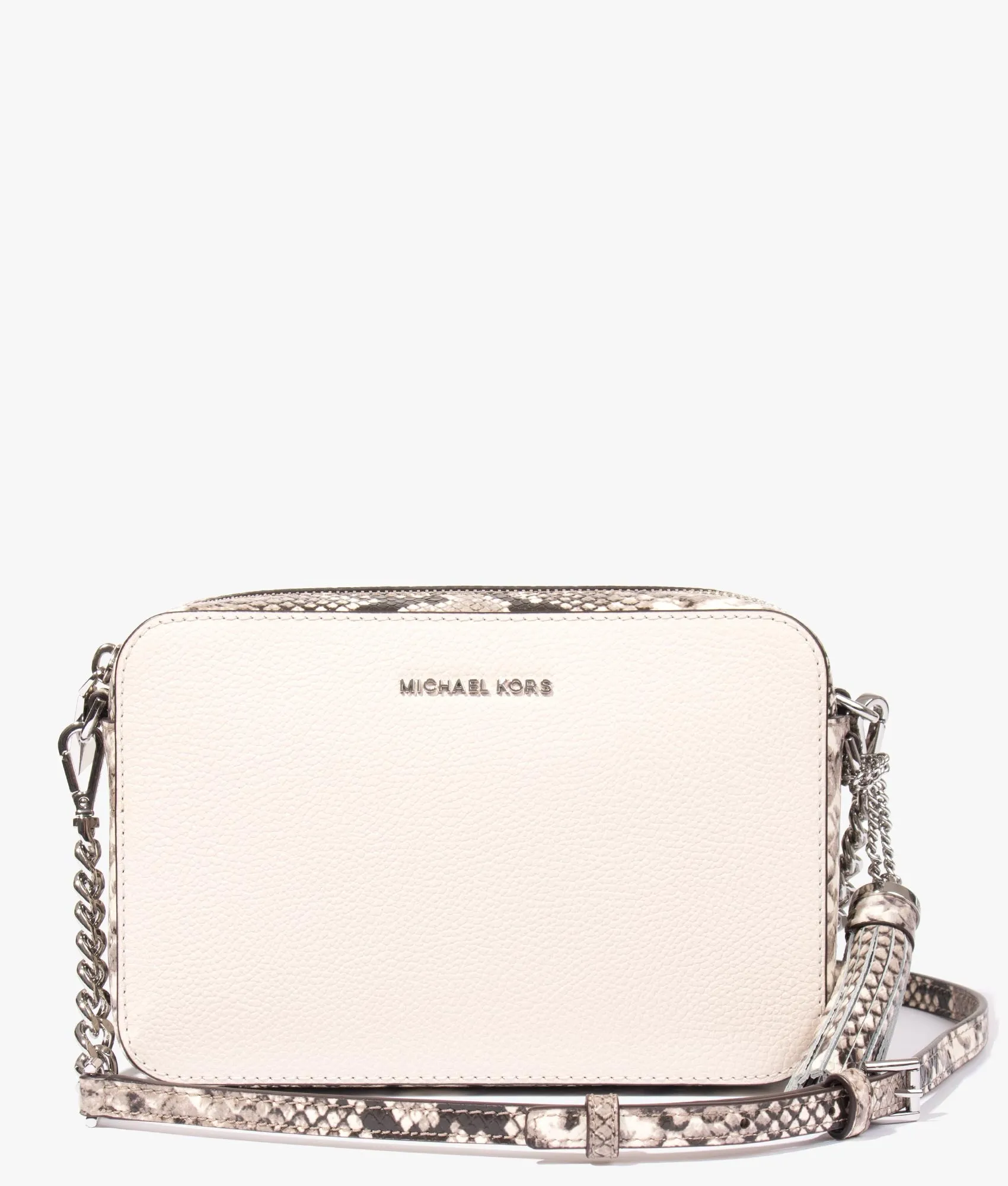 Jet set camera bag in light cream