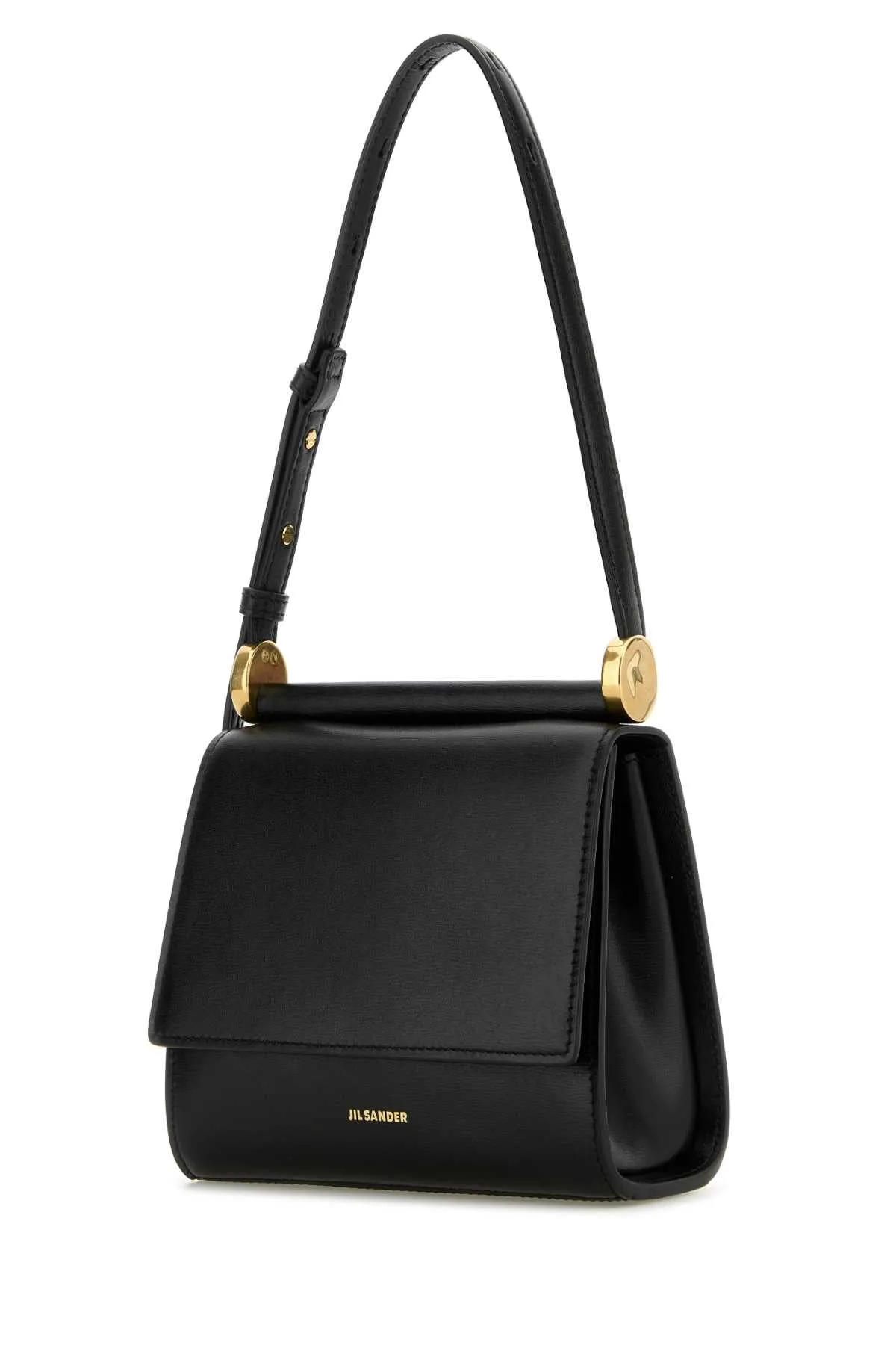 Jil Sander Black Leather Mini Ghost Shoulder Bag