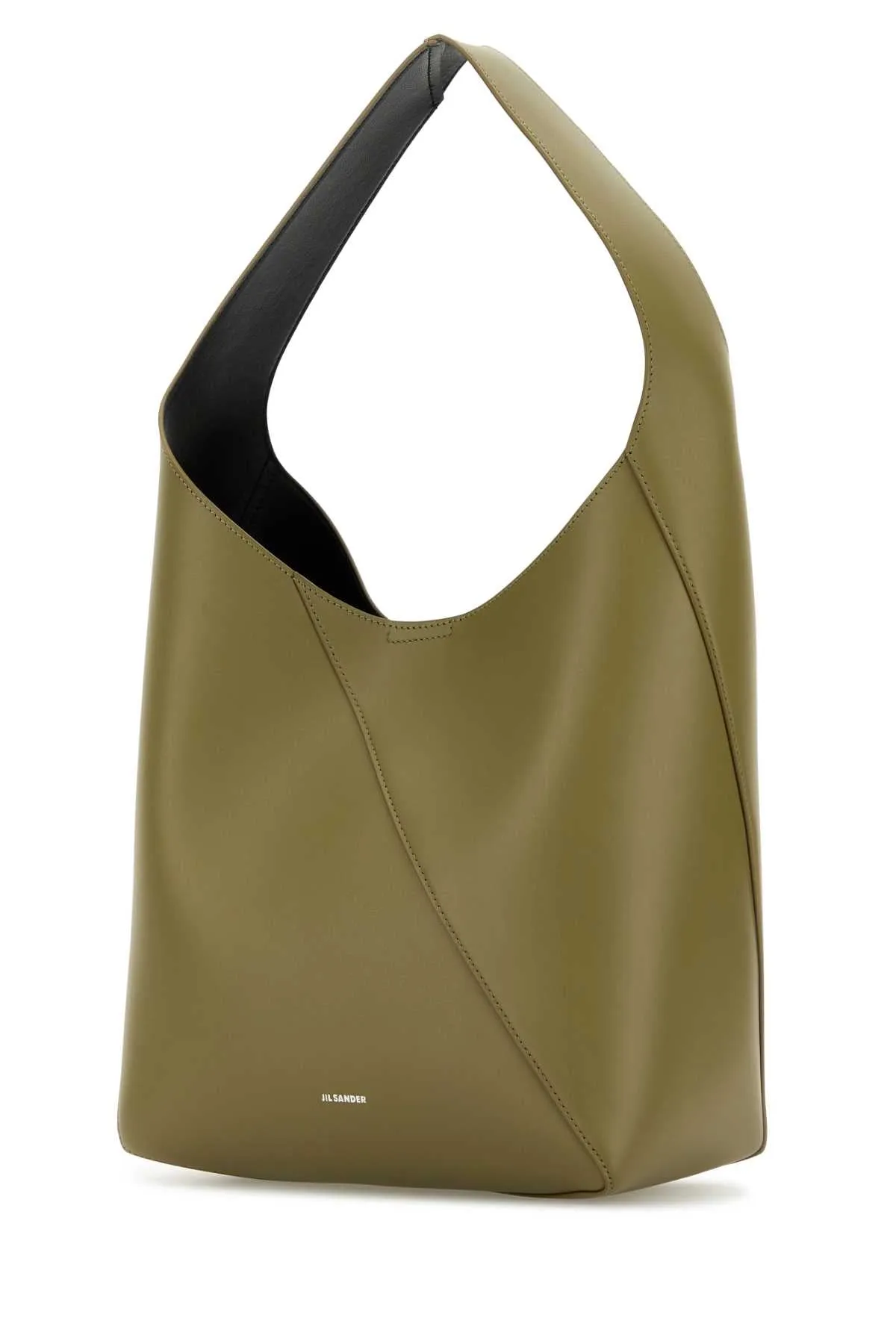 Jil Sander Sage Green Leather Medium Vertigo Shoulder Bag