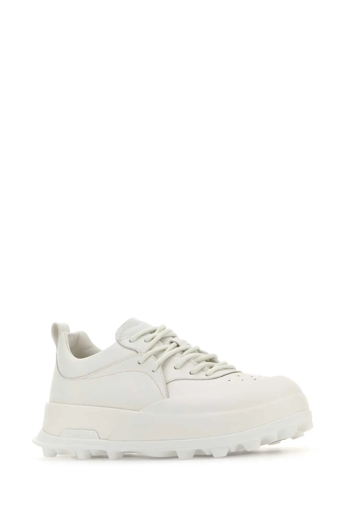 Jil Sander White Leather And Rubber Orb Sneakers