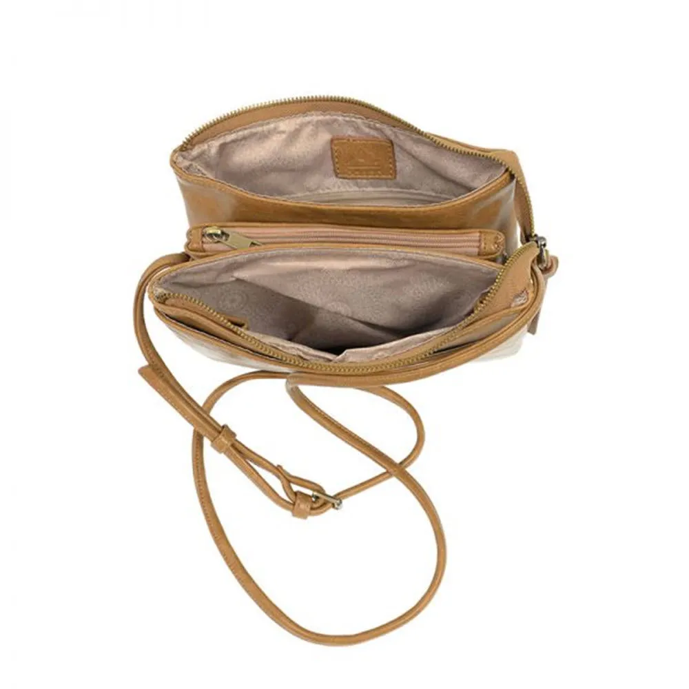 JOY SUSAN LIV MULTI POCKET CROSSBODY BAG LATTE