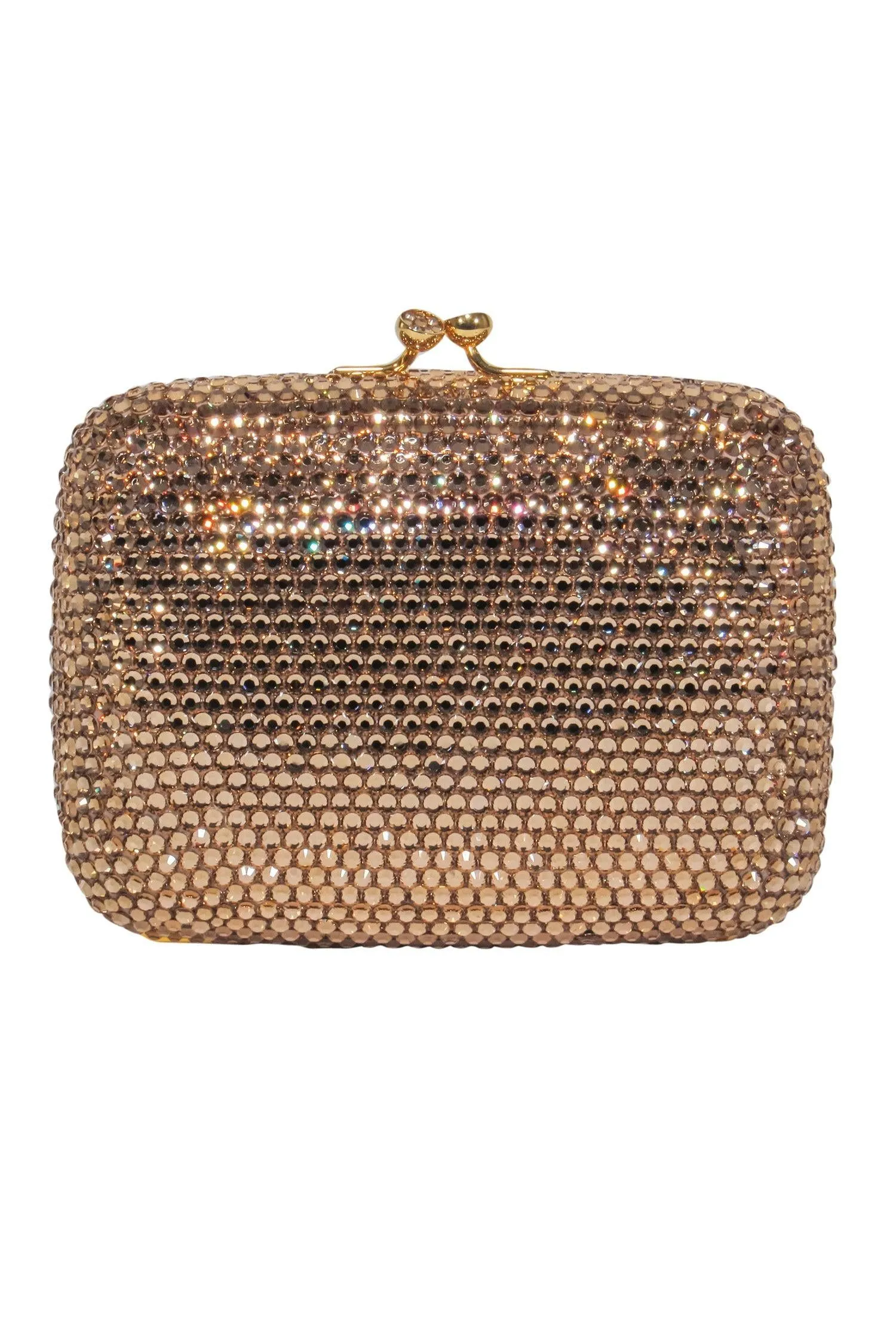 Judith Leiber - Crystal Mini Clutch w/ Gold Chain Strap