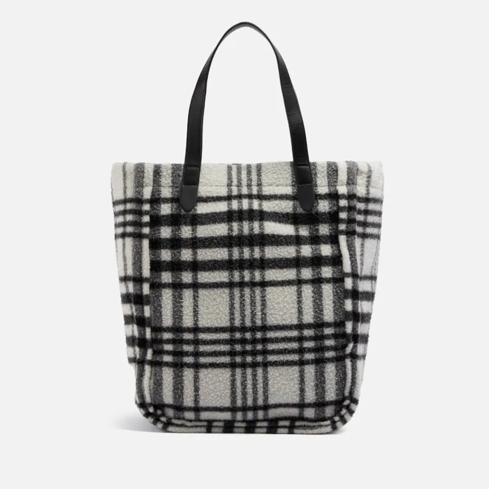 JW Anderson Checked Fleece Tote Bag | Coggles