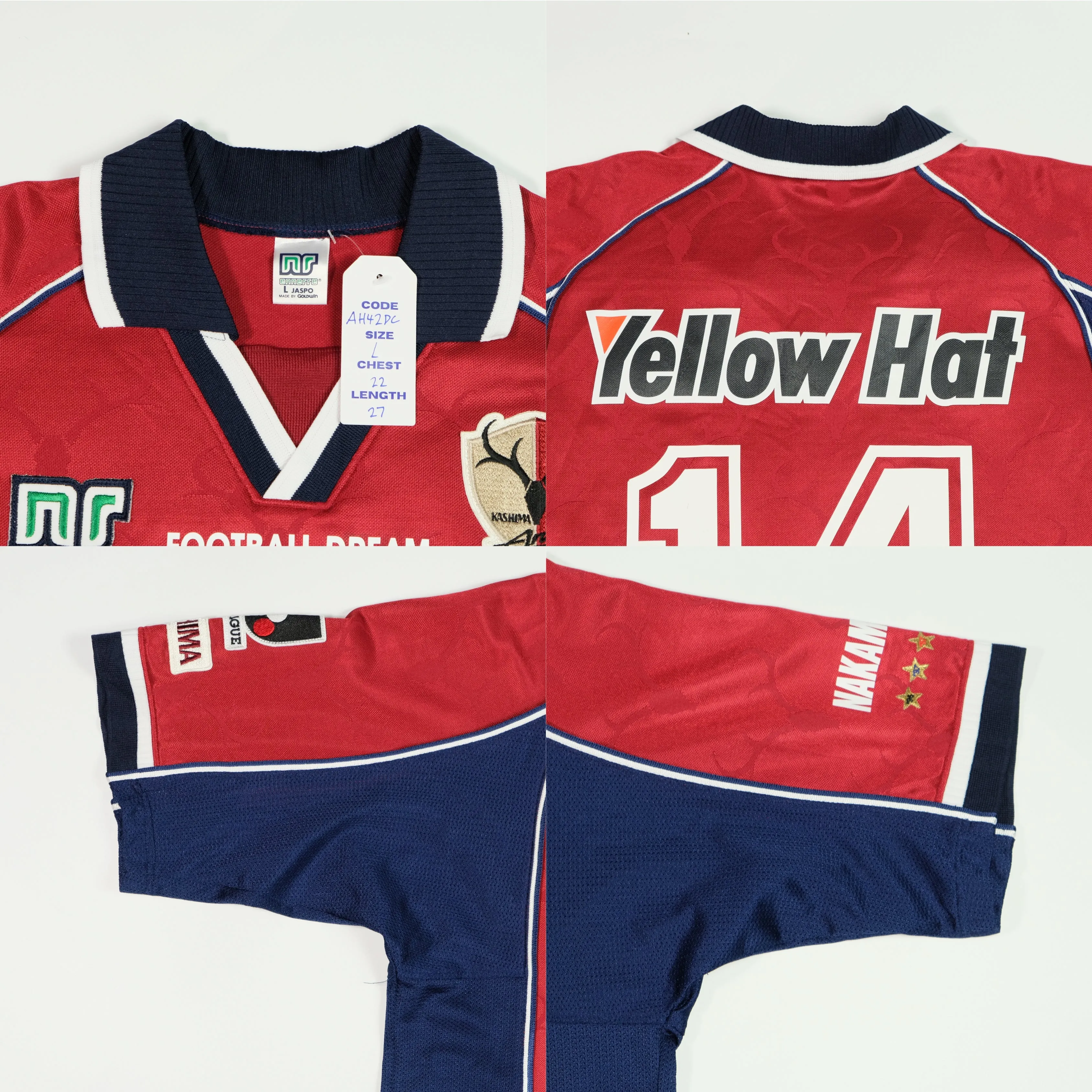 Kashima Antlers 2000/2001 Ennerre J-League Japan Home Football Shirt Large