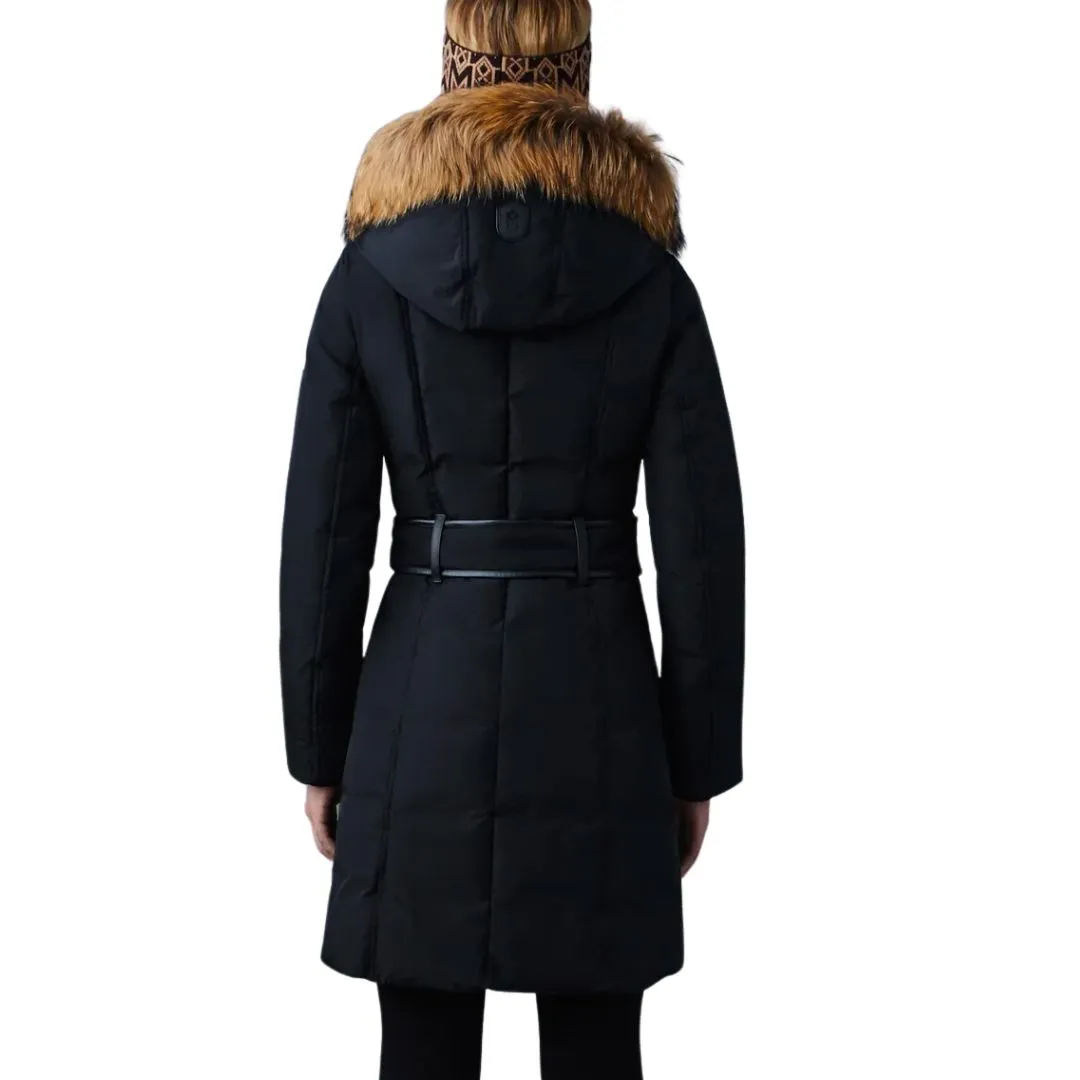 KAY DOWN FUR JACKET BLACK/NATURAL