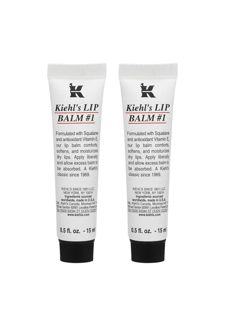 Kiehl's 2X Kiehl's Lip Balm #1 (Tube) 0.5oz\\\/15ml \\\/ 2 PCS