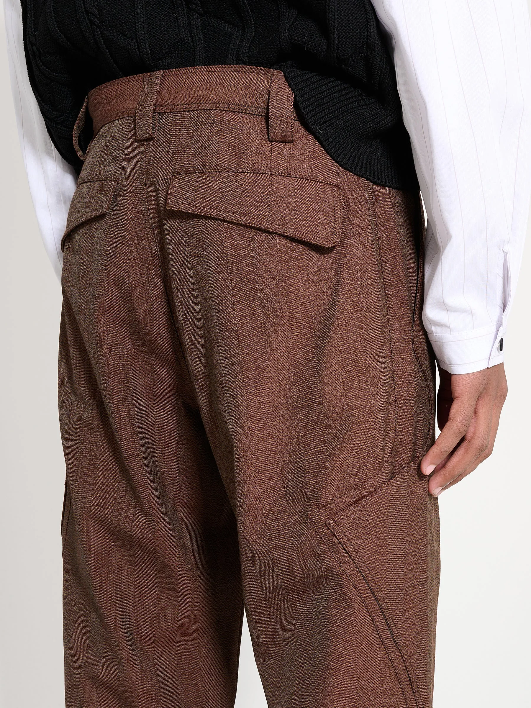 Kiko Kostadinov Tonino Utility Trouser Brown Sparrow