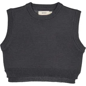 Knit Vest Cuba - black granite