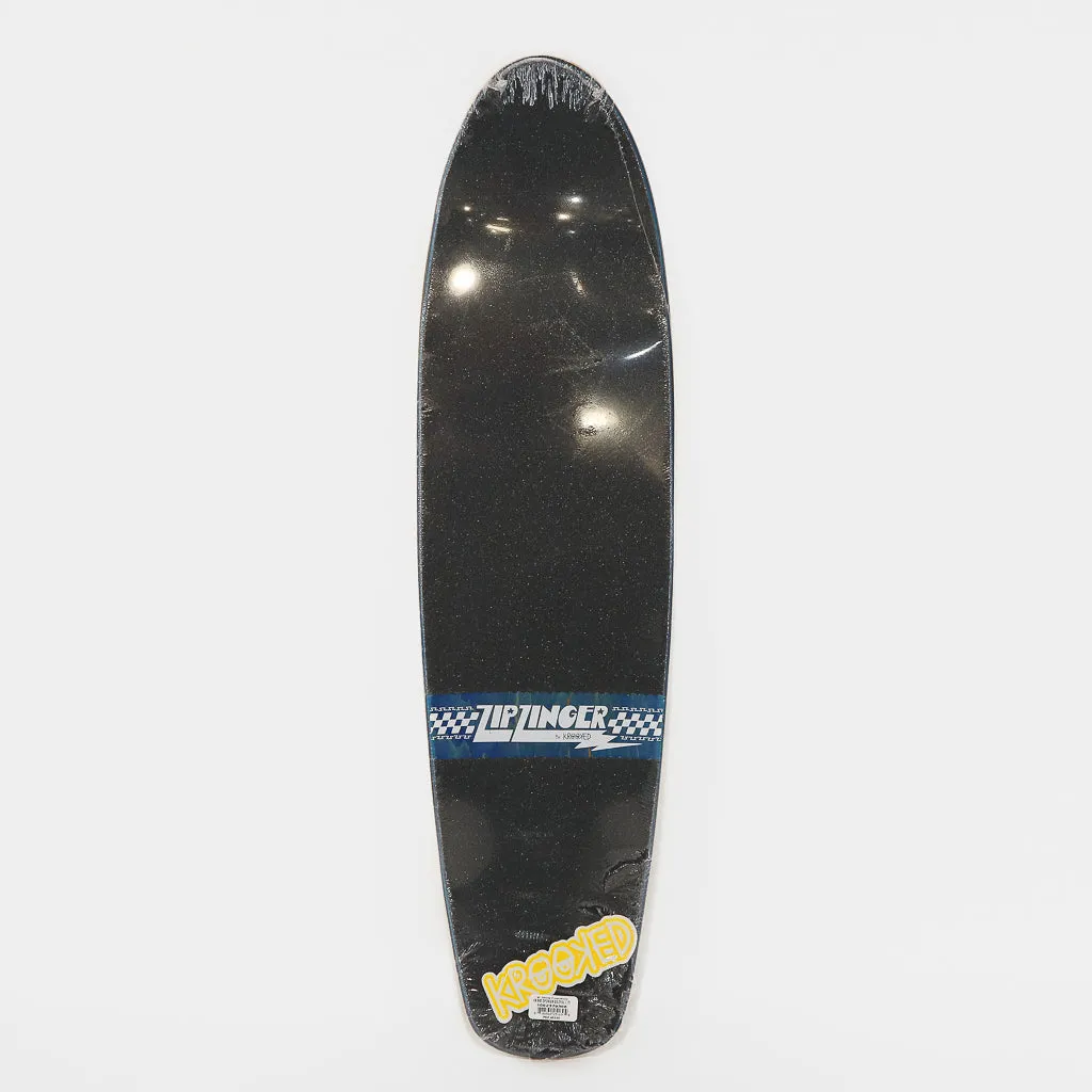 Krooked Skateboards - 7.75 Zip Zinger Cruiser Skateboard Deck - Gold Foil