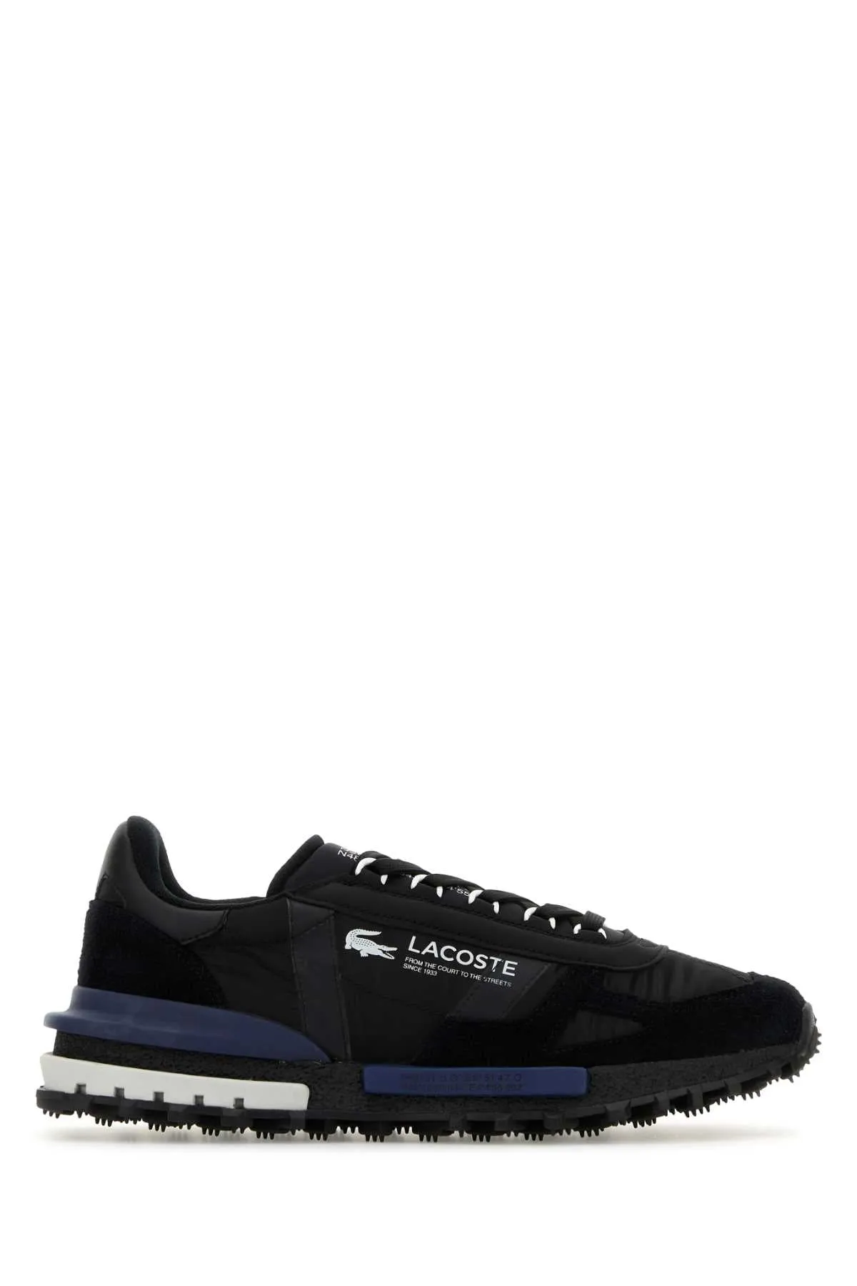 Lacoste Black Fabric And Suede Elite Active Sneakers