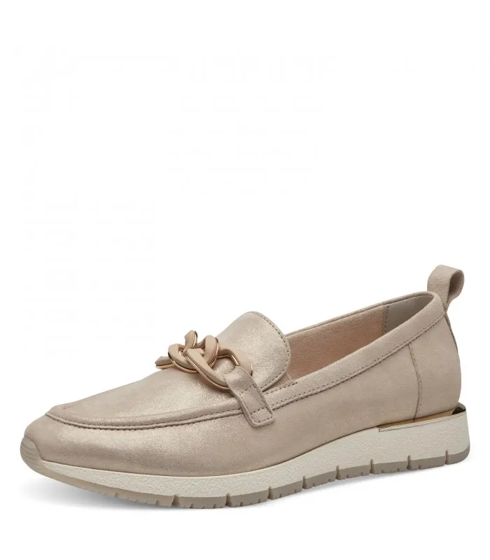 Leather Loafers Tamaris Champagne 24711