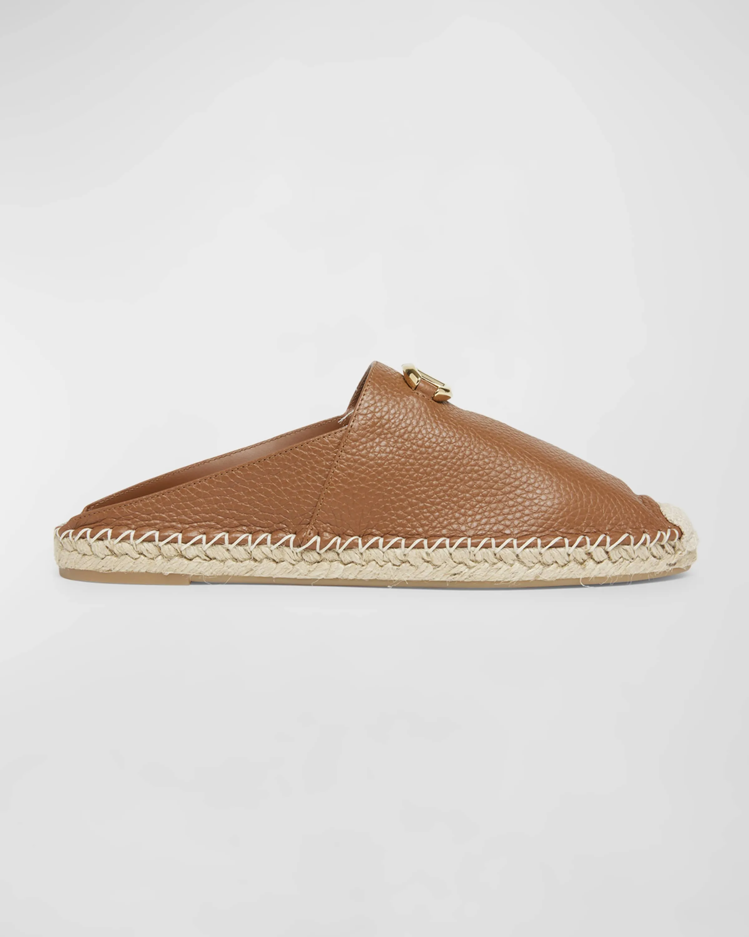 Leather Medallion Espadrille Mules
