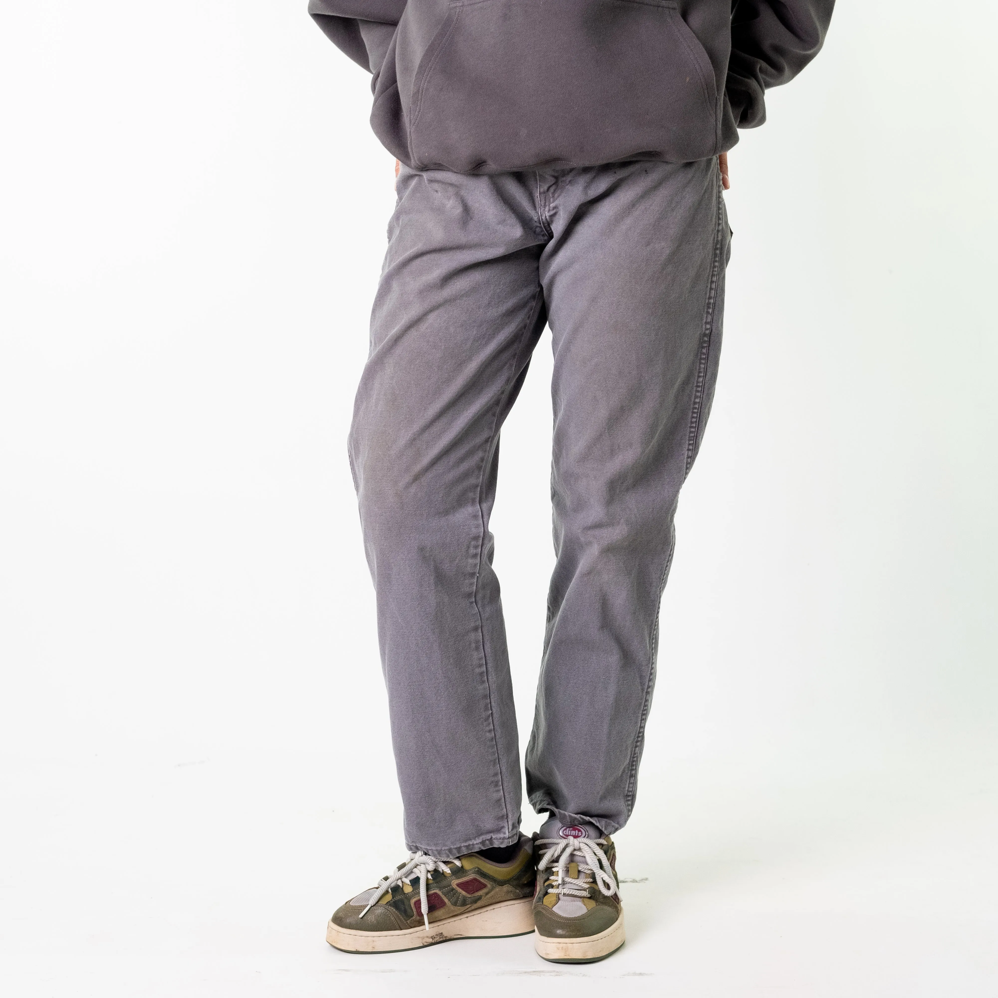 Light Grey 90s Dickies  Cargo Skater Trousers Pants Jeans (32x30)