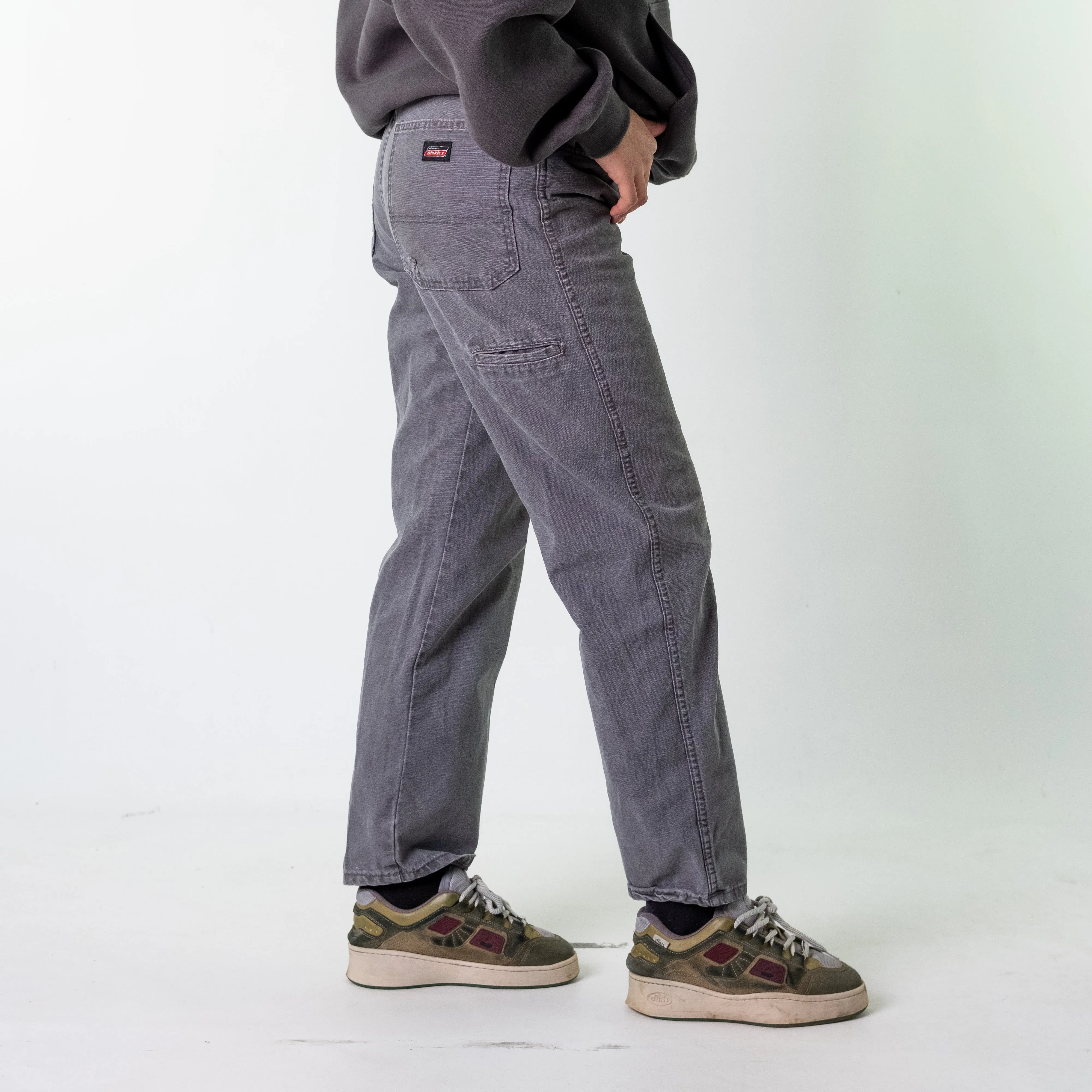 Light Grey 90s Dickies  Cargo Skater Trousers Pants Jeans (32x30)