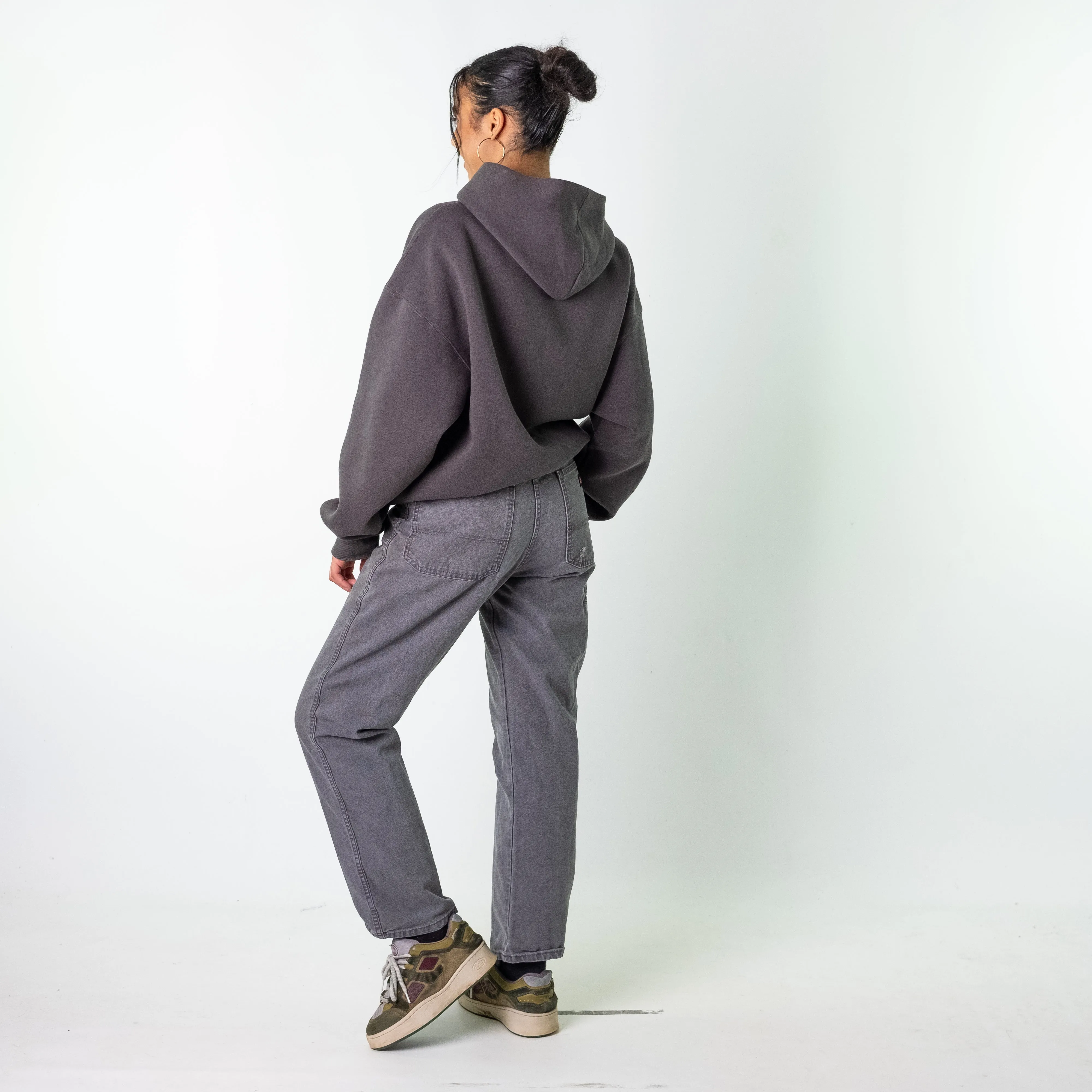 Light Grey 90s Dickies  Cargo Skater Trousers Pants Jeans (32x30)