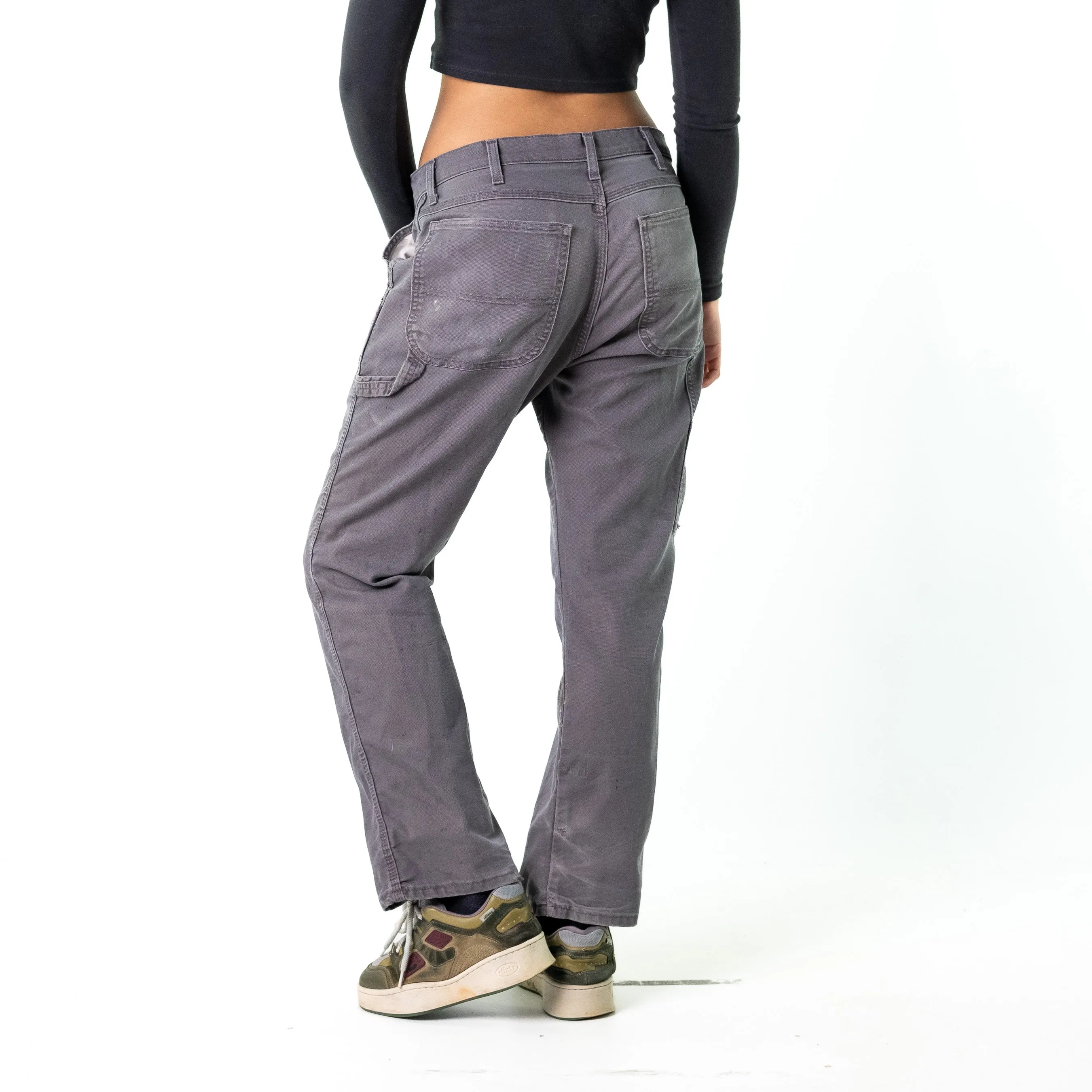 Light Grey 90s Dickies  Cargo Skater Trousers Pants Jeans (34x30)