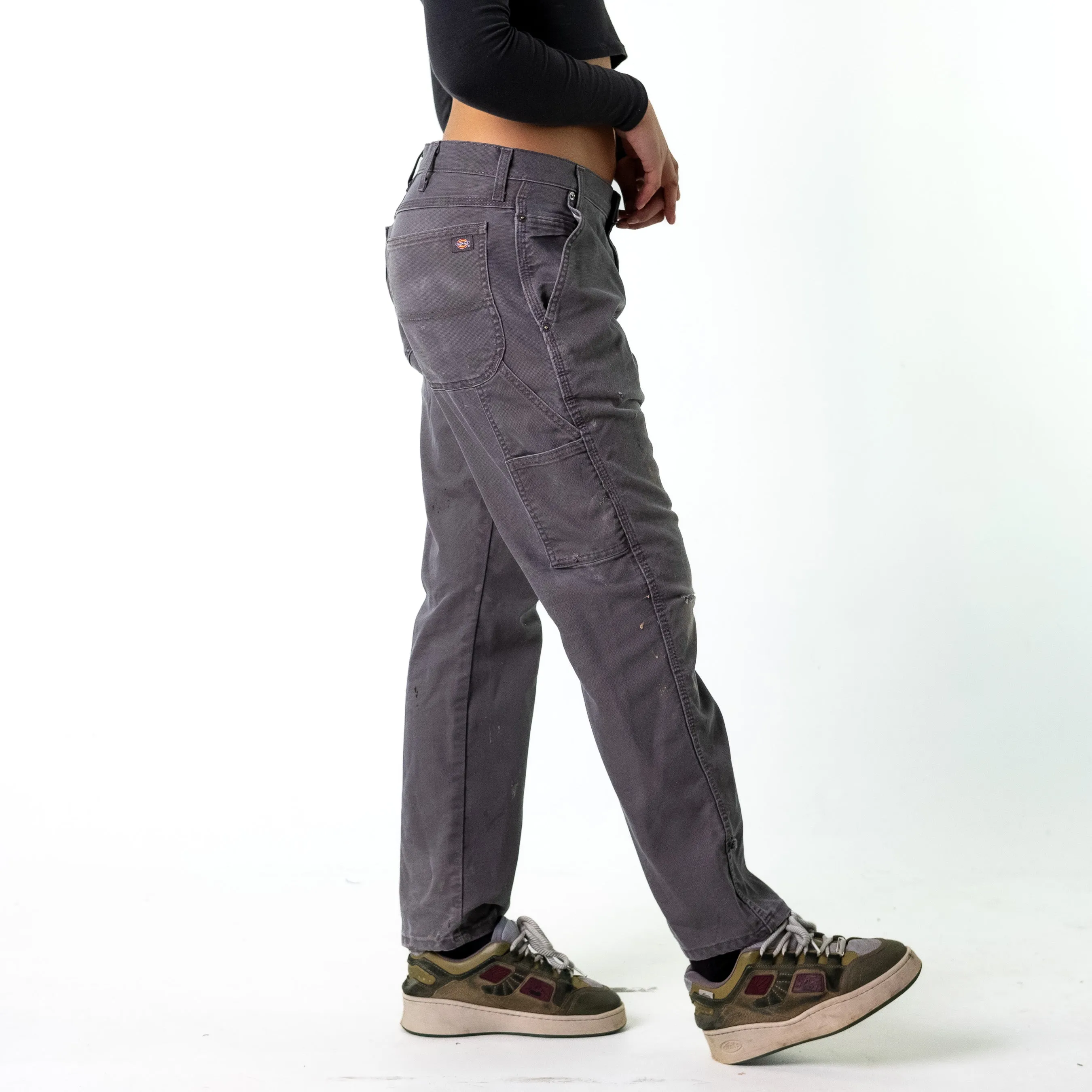 Light Grey 90s Dickies  Cargo Skater Trousers Pants Jeans (34x30)