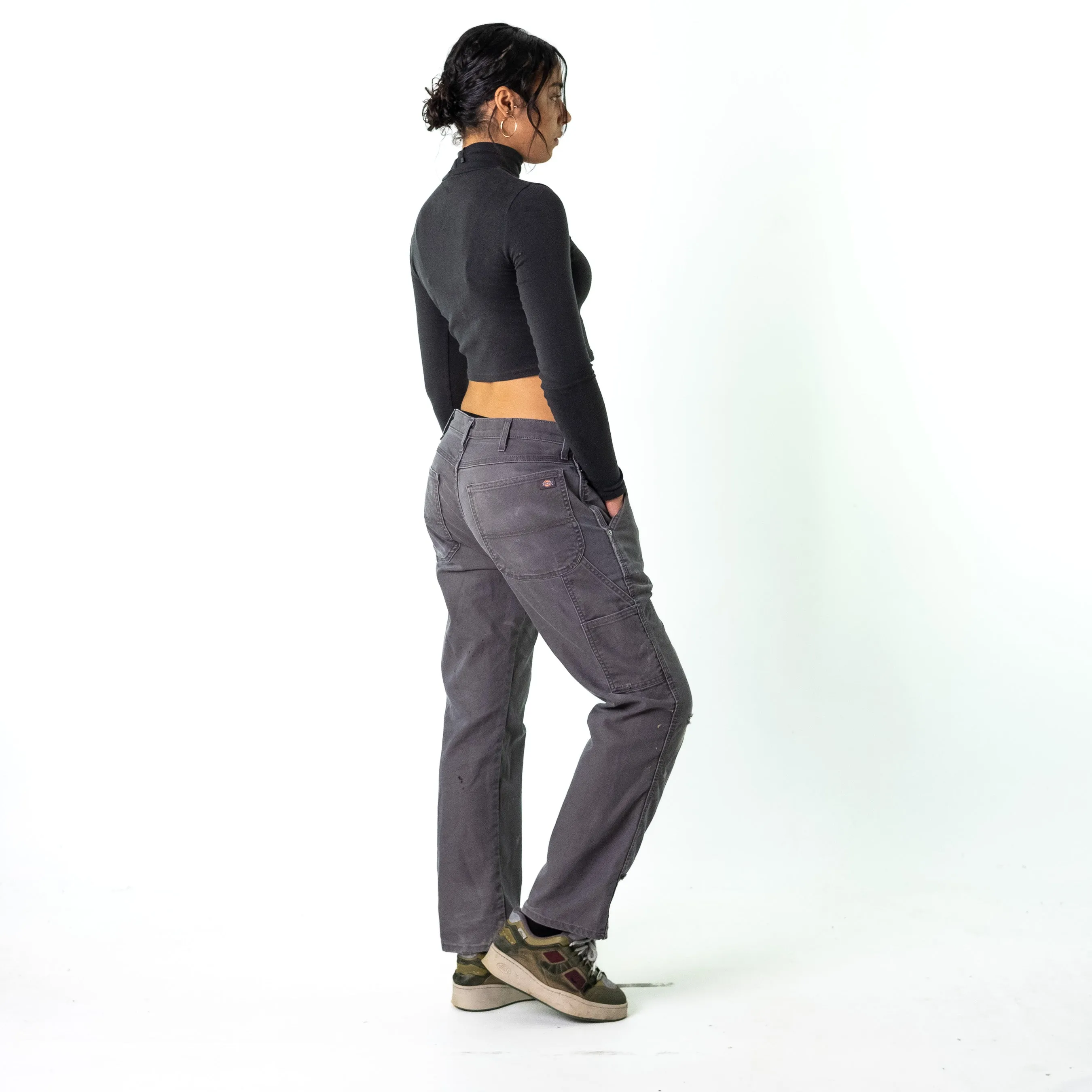 Light Grey 90s Dickies  Cargo Skater Trousers Pants Jeans (34x30)